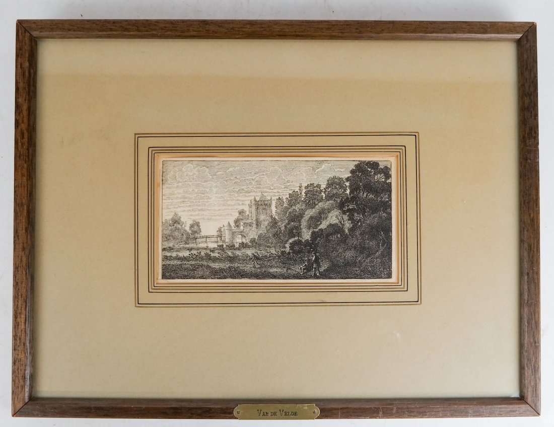 Williem Van De VELDE: Castle - Engraving (1 of 5)