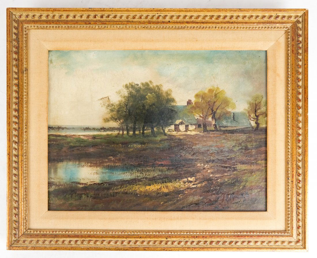 FRICKE: Farmhouse in Landscape - Painting (1 of 7)