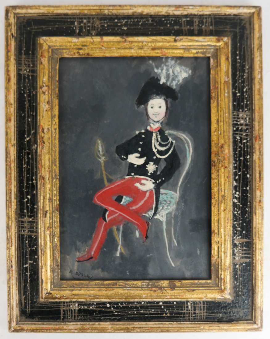 Paul Lucien DESSAU: Cavalry Officer - Oil Painting (1 of 5)