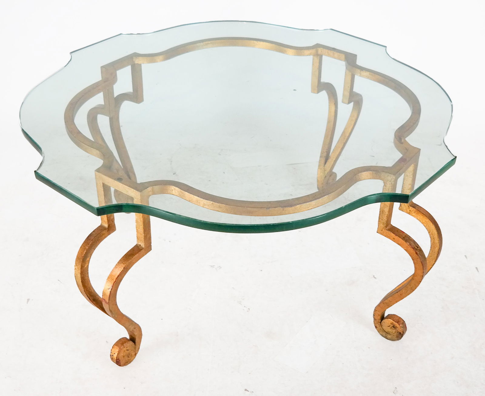 Gilt Base Glass Top Coffee Table (1 of 5)