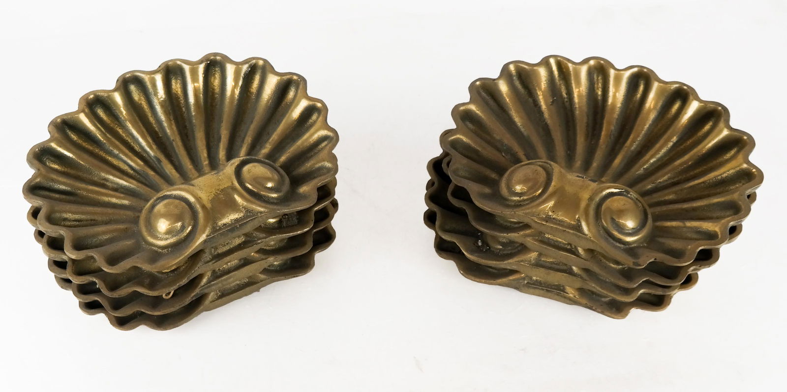 Set of Eight Brass Shell Dishes (1 of 5)