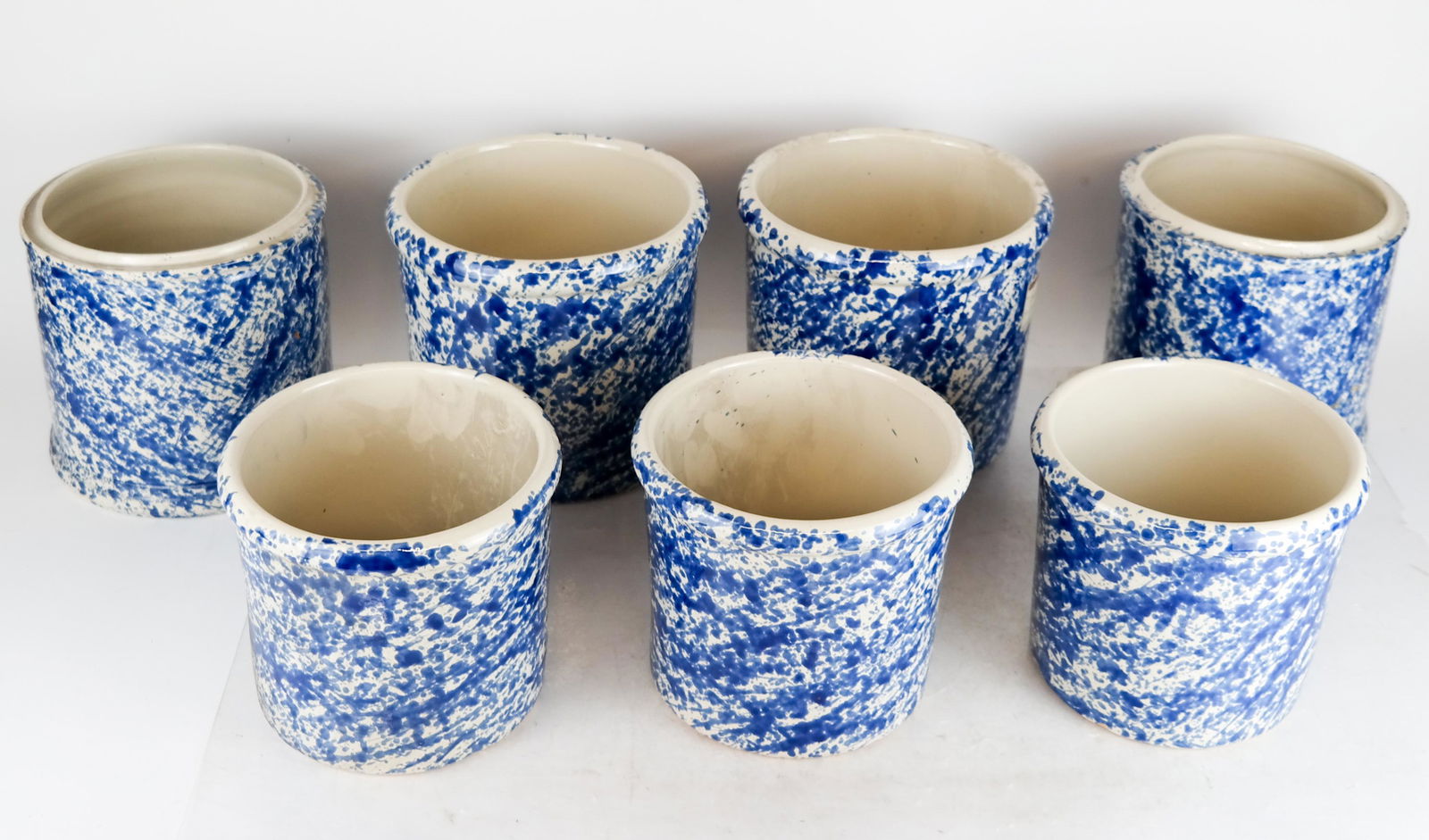 Seven Blue & White English Cachepots (1 of 12)
