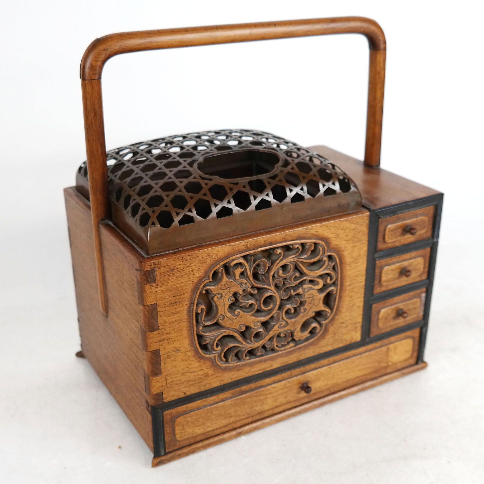 Japanese Wood & Metal Brazier / Hibachi (1 of 8)