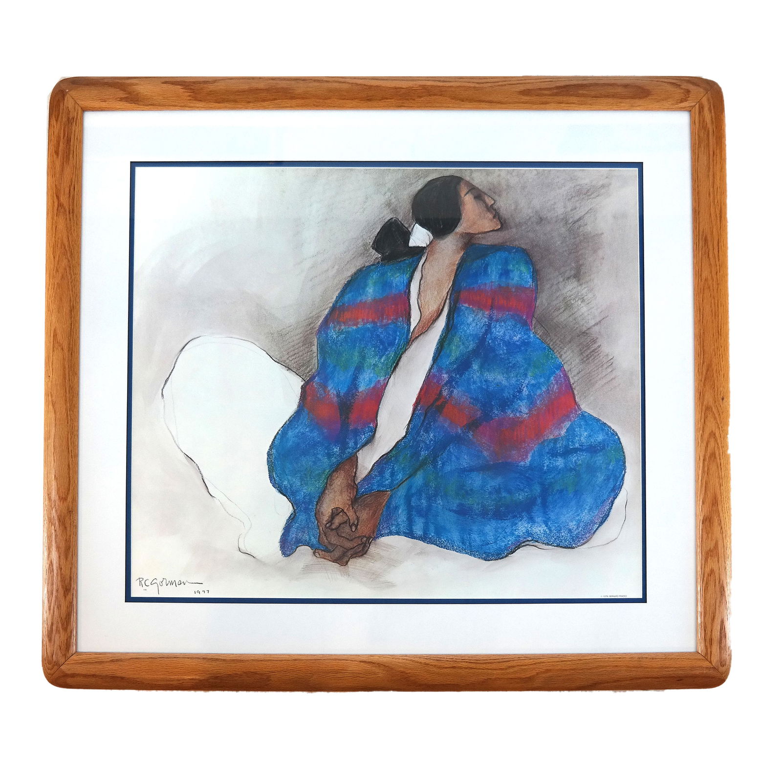 R.C. GORMAN: Red Blanket - Offset Print (1 of 5)