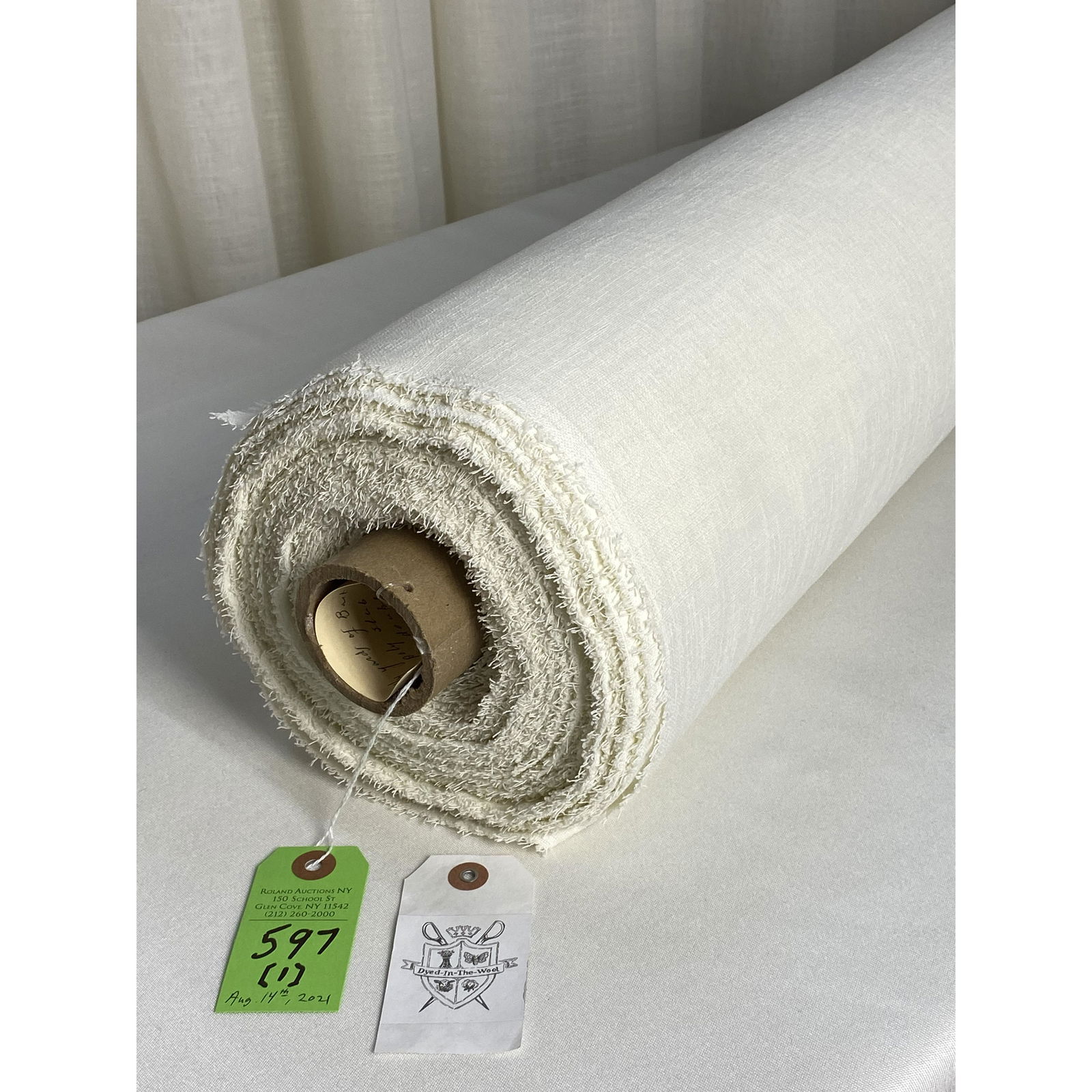 Bart Halpern's Ecru Poly Wide Sheer Fabric (1 of 3)