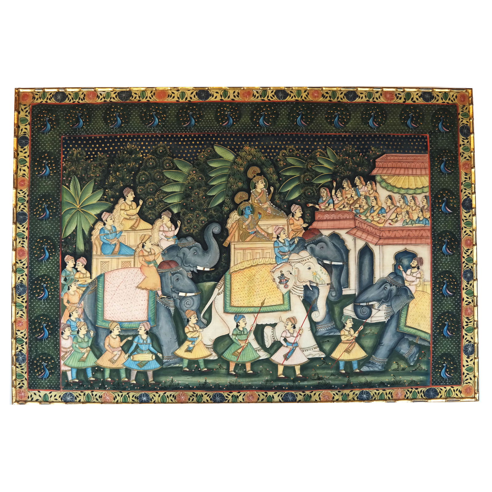 Large Indian Painting on Panel (1 of 7)