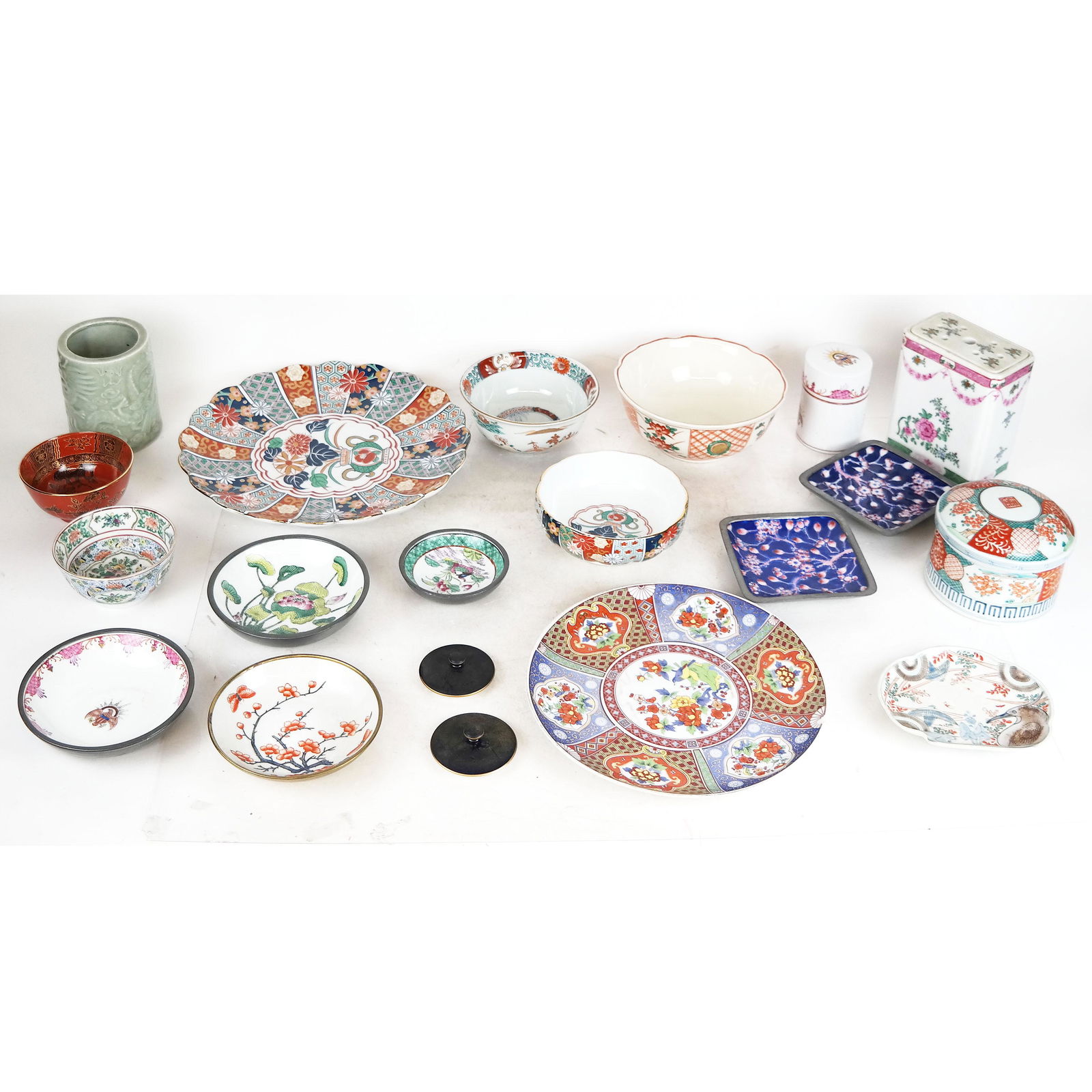 Large Lot of Colorful Chinese Porcelain (1 of 11)