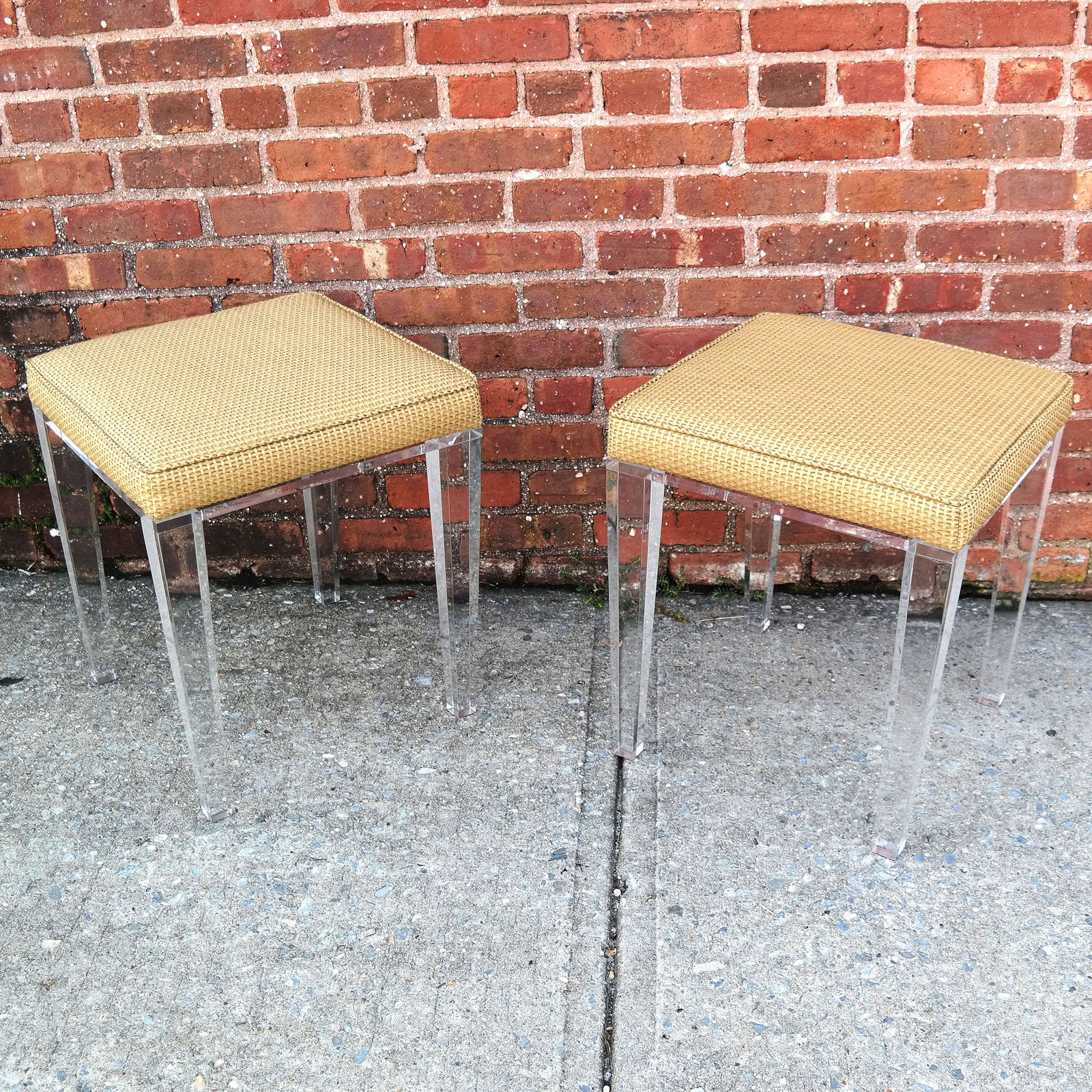 Pair of Lucite Stools / Benches (1 of 8)