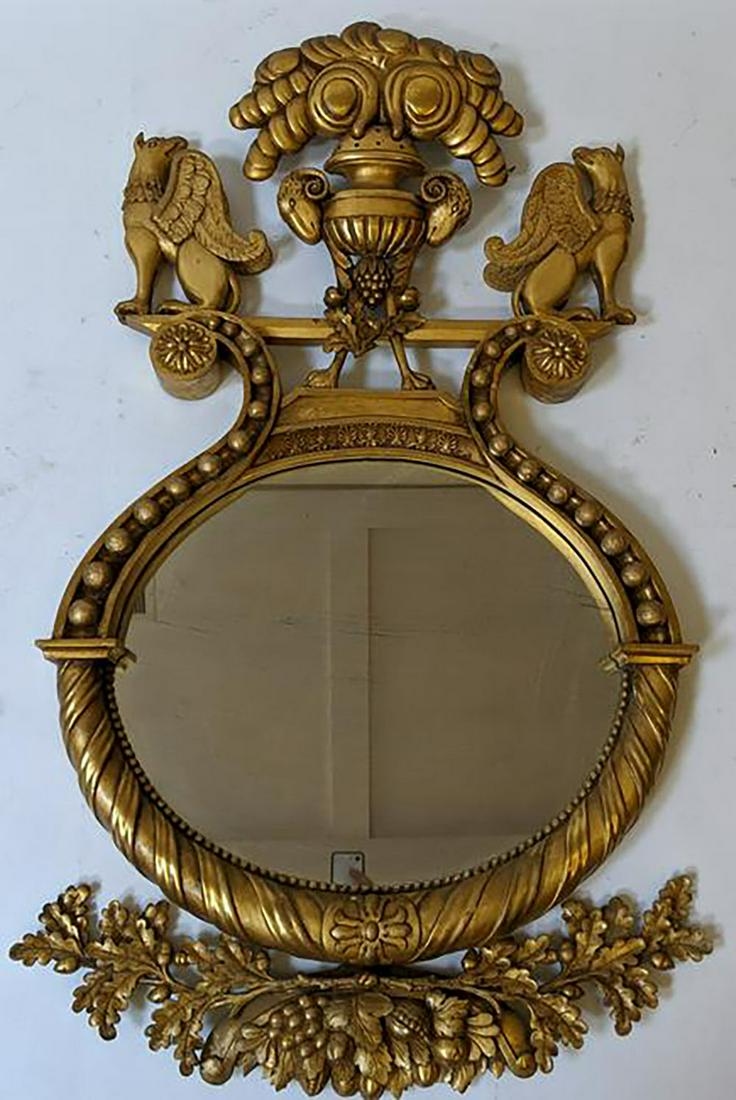 American Empire-Style Carved Gilt Wood Mirror (1 of 16)