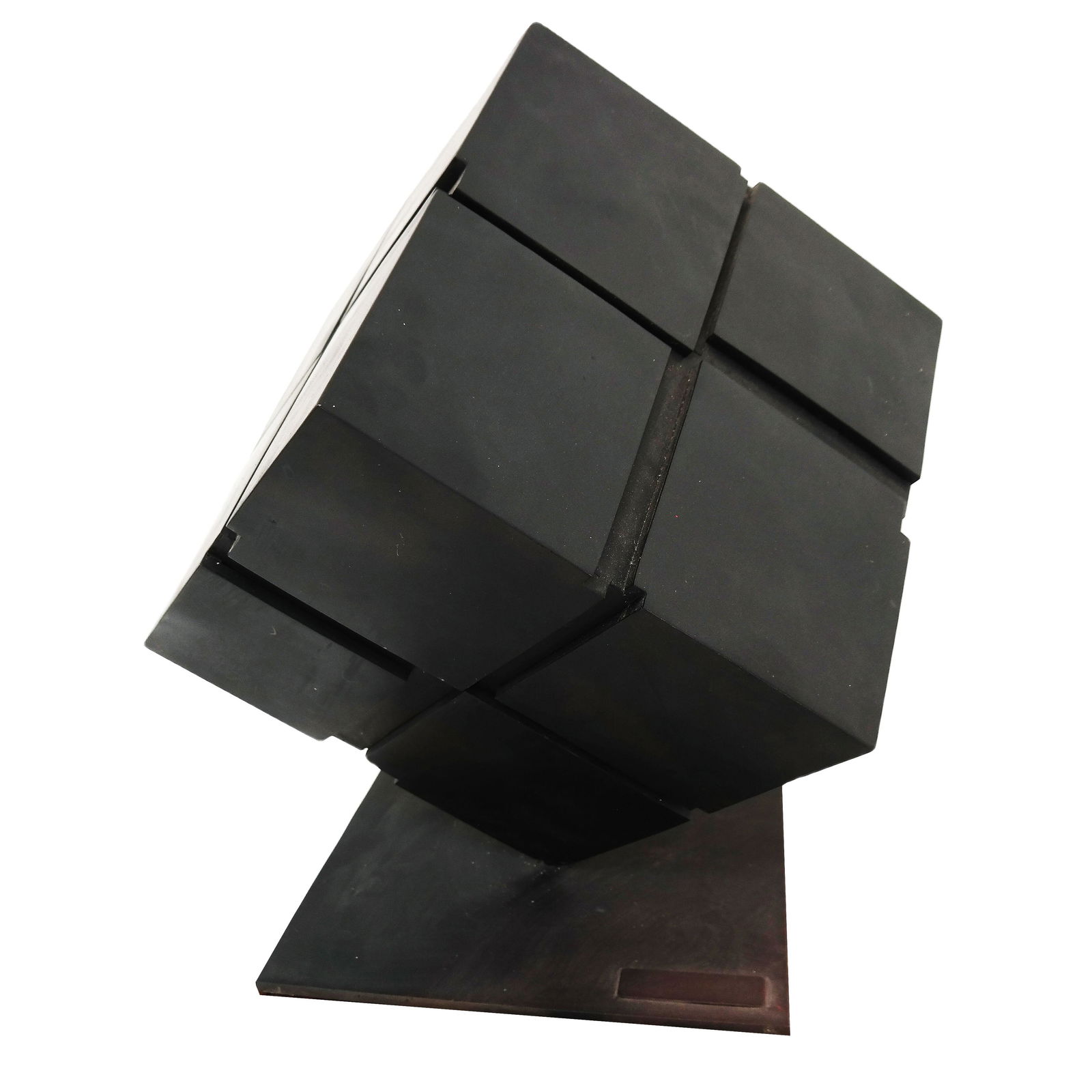 Untitled ("Cube" variation), Black Painted Aluminu (1 of 13)