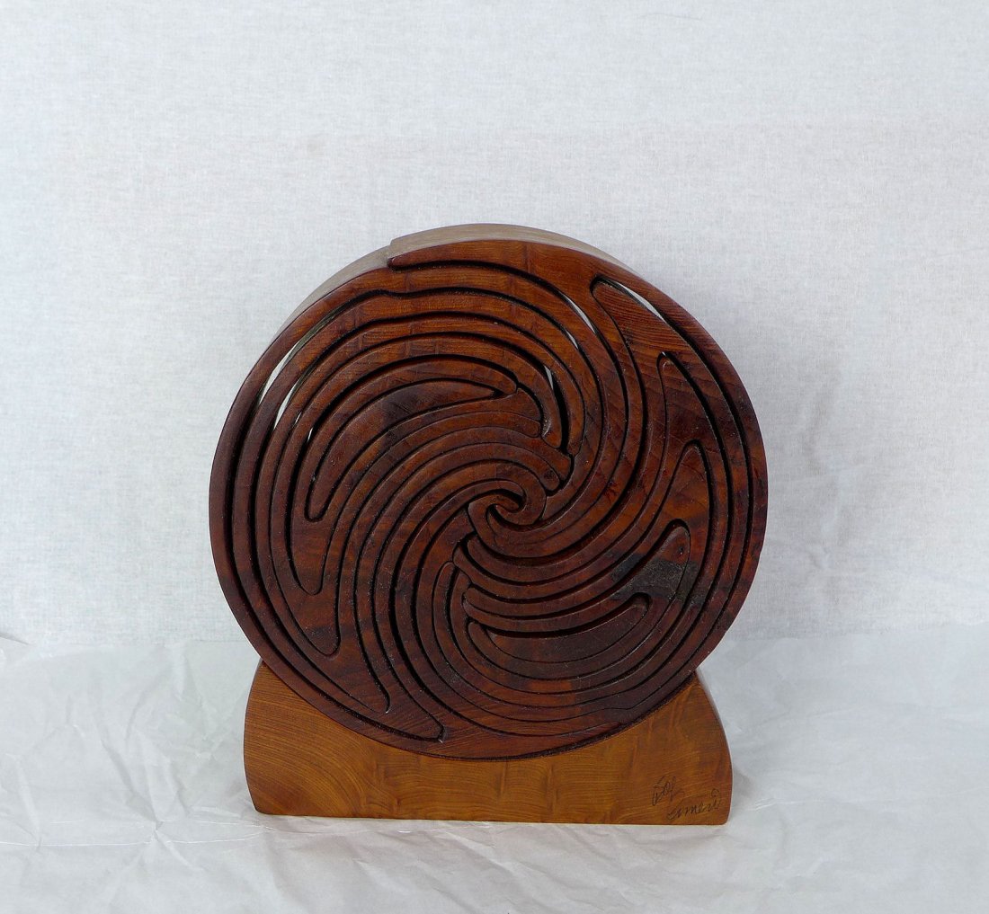 Modernist American Wood Sculpture Puzzle (1 of 9)