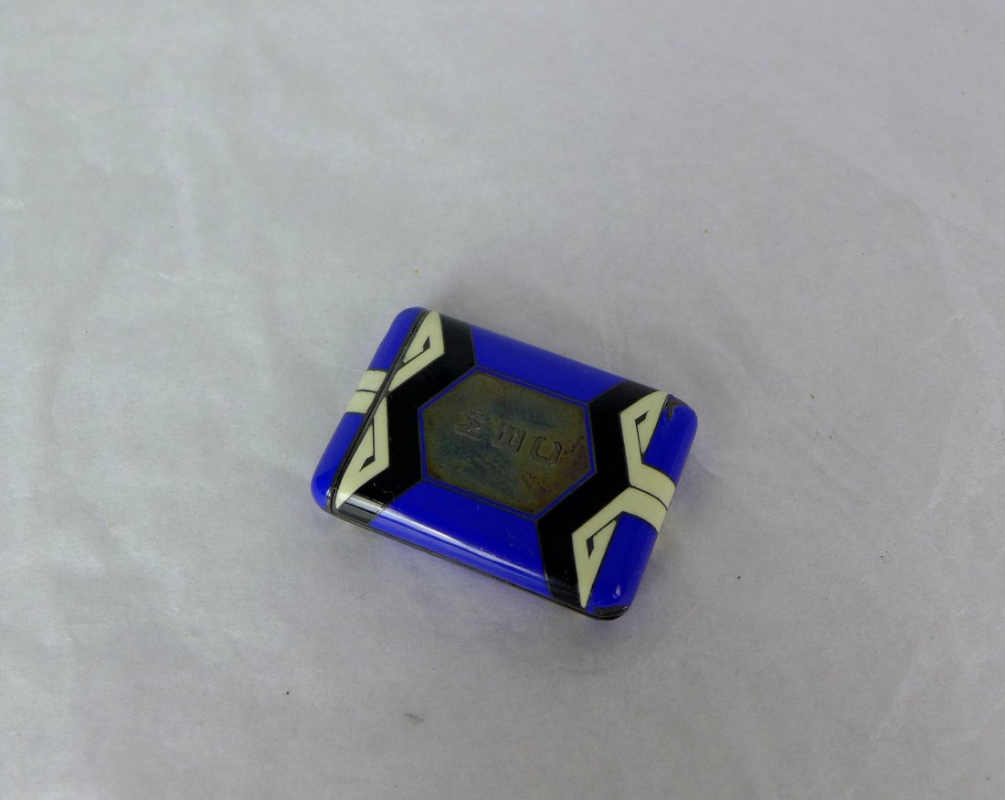 Deco Marcus & CO Silver Enamel Purse watch (1 of 8)