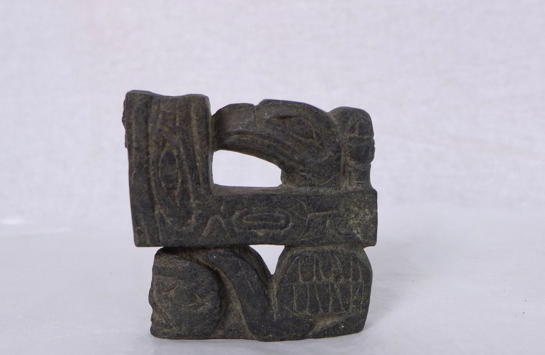 Northwest Coast Indian Carved Stone Pipe Bowl (1 of 6)