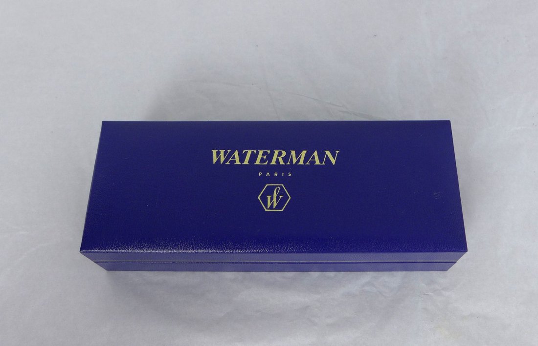 Pair of Blue Marble Waterman Fountain Pens (1 of 11)