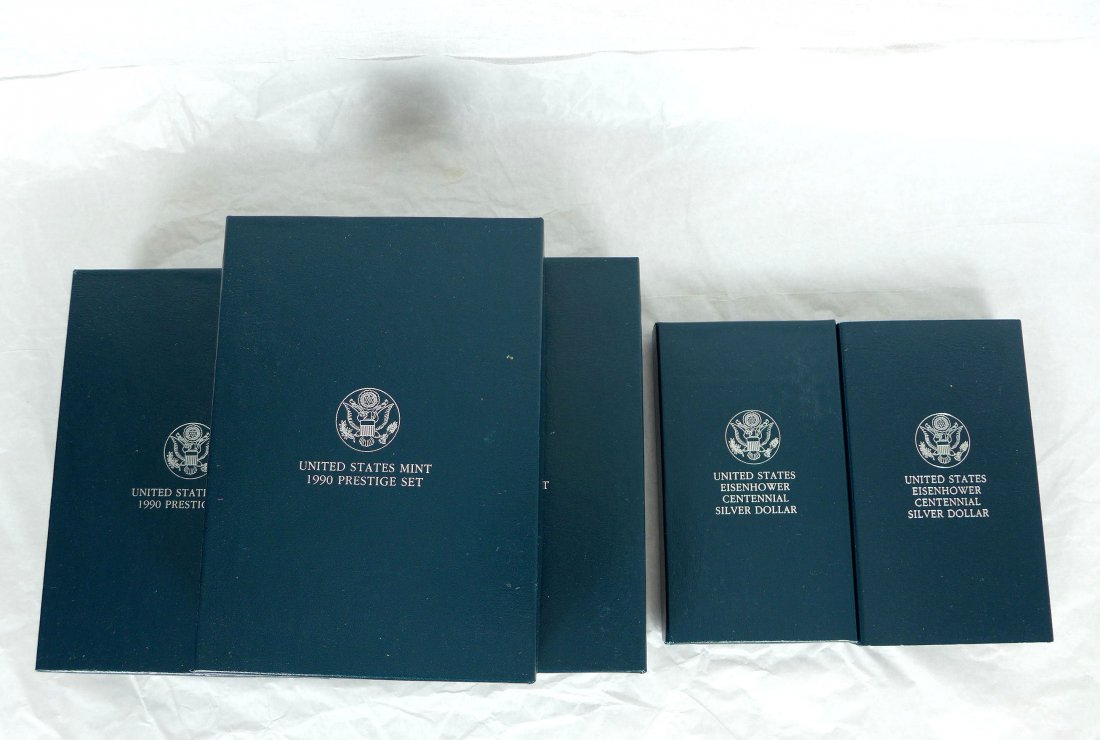 Silver Eisenhower Proof dollars 1990 Prestige Sets (1 of 6)