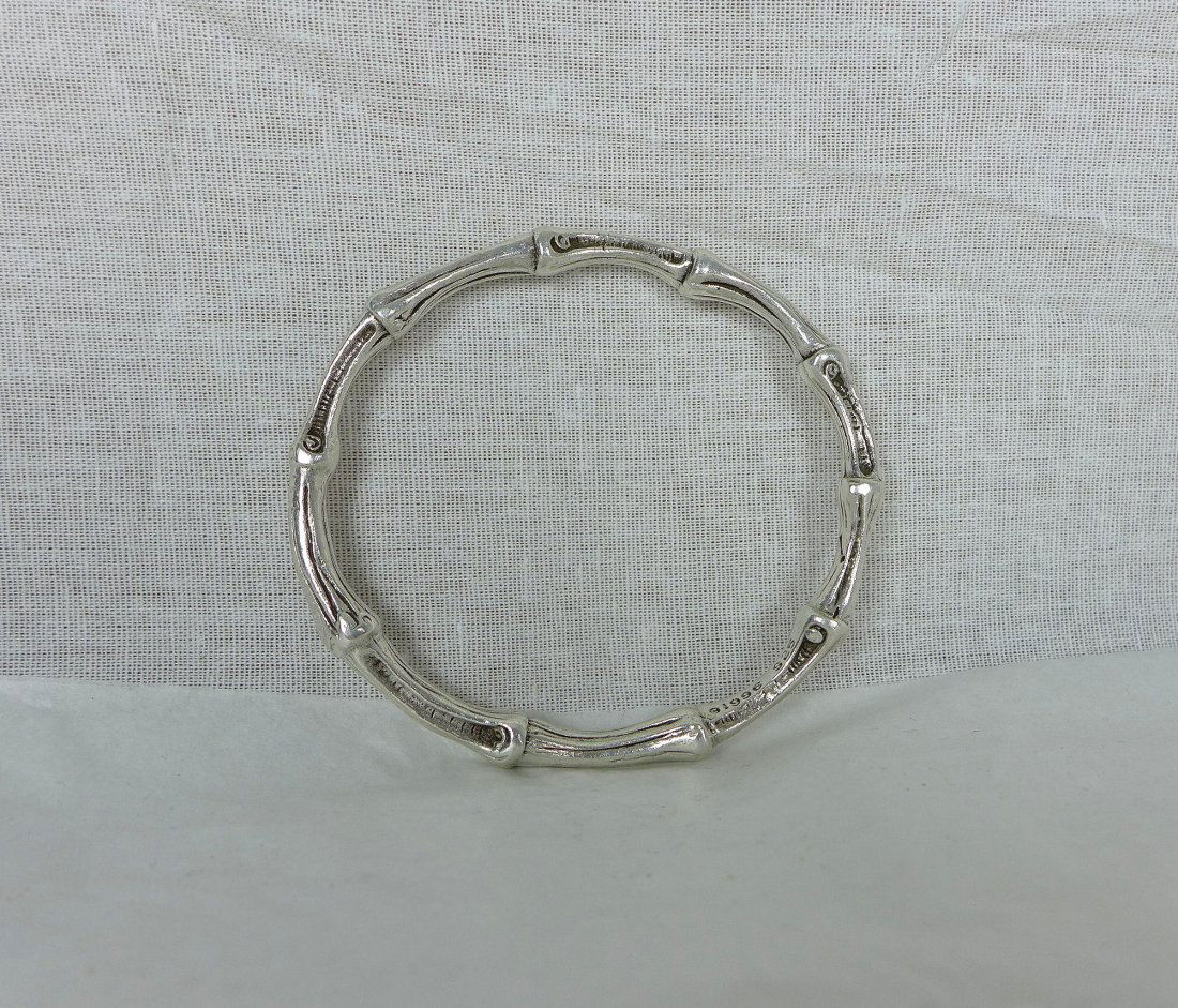 Tiffany Sterling silver Bamboo Bangle Bracelet (1 of 6)