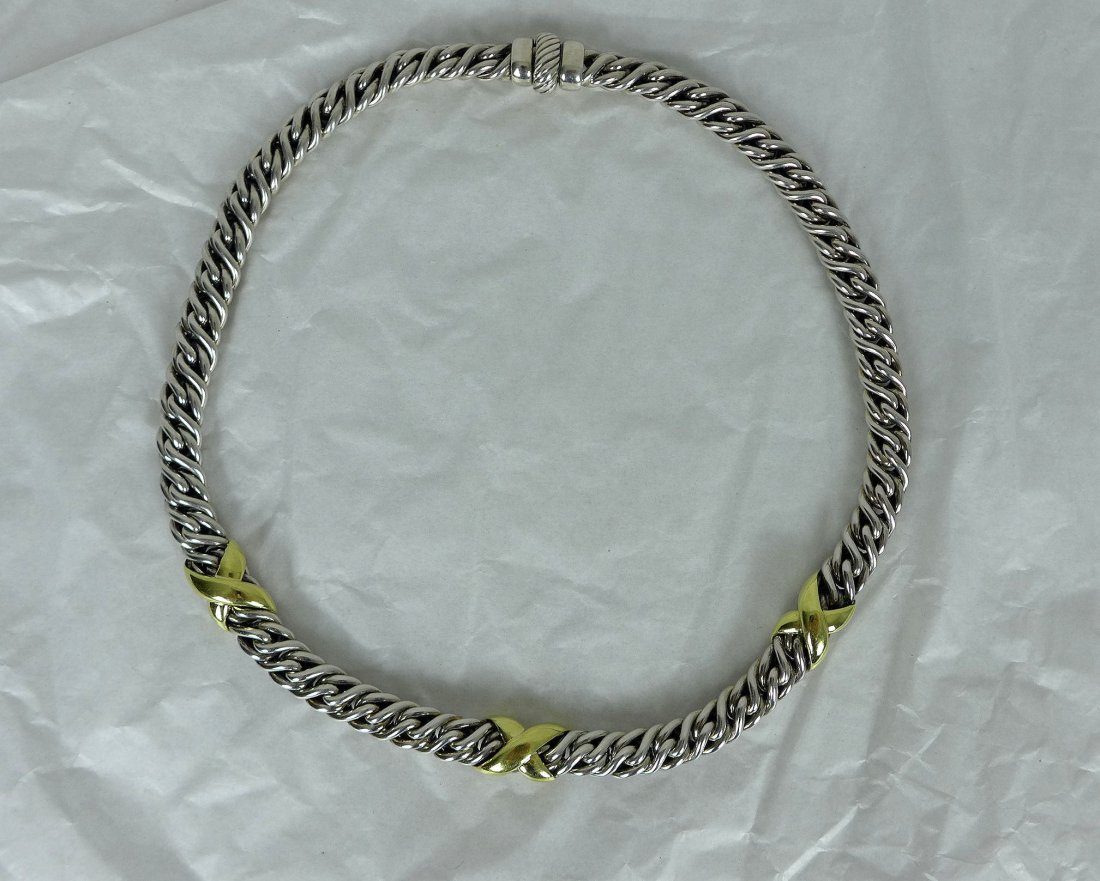 David Yurman 18K gold and Sterling Silver Necklace (1 of 6)