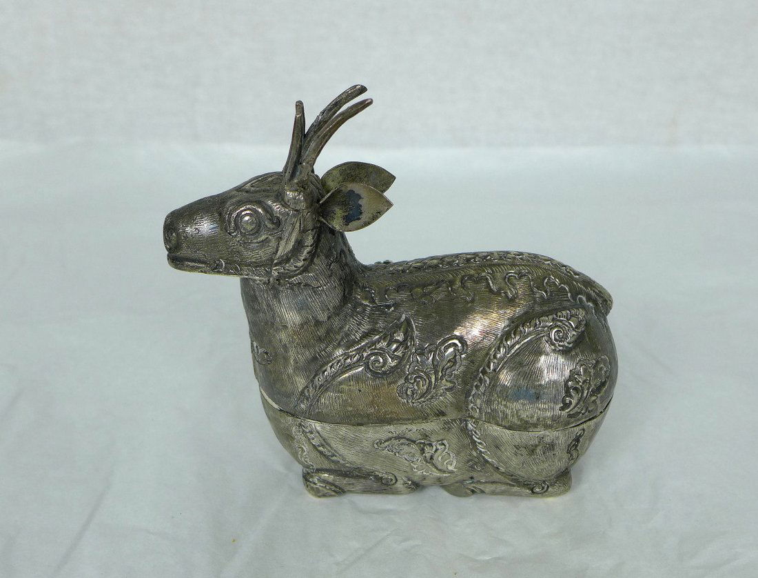South East Asian Silver Form box of A deer (1 of 7)