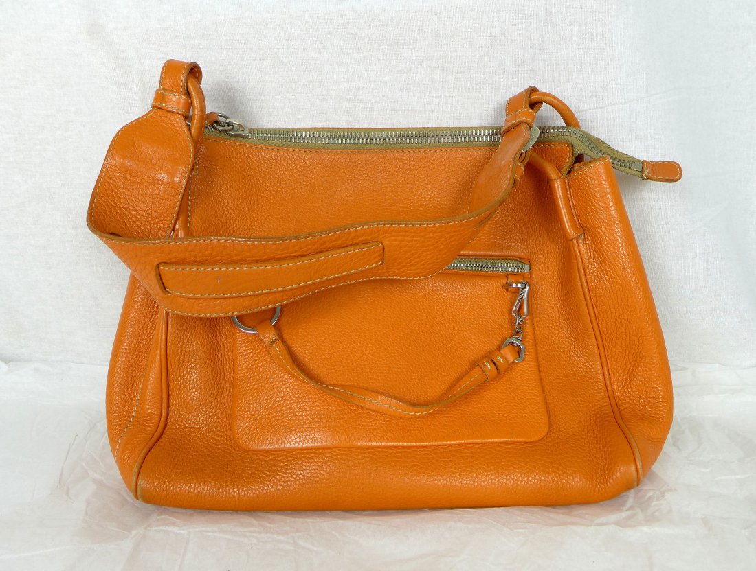 Prada Orange Leather  Tote Bag (1 of 9)