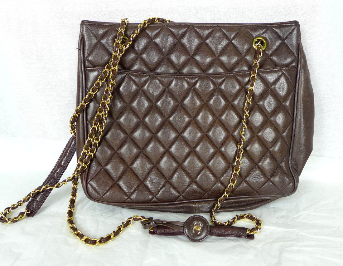 Chanel Brown leather Quilted Hand  Bag (1 of 10)