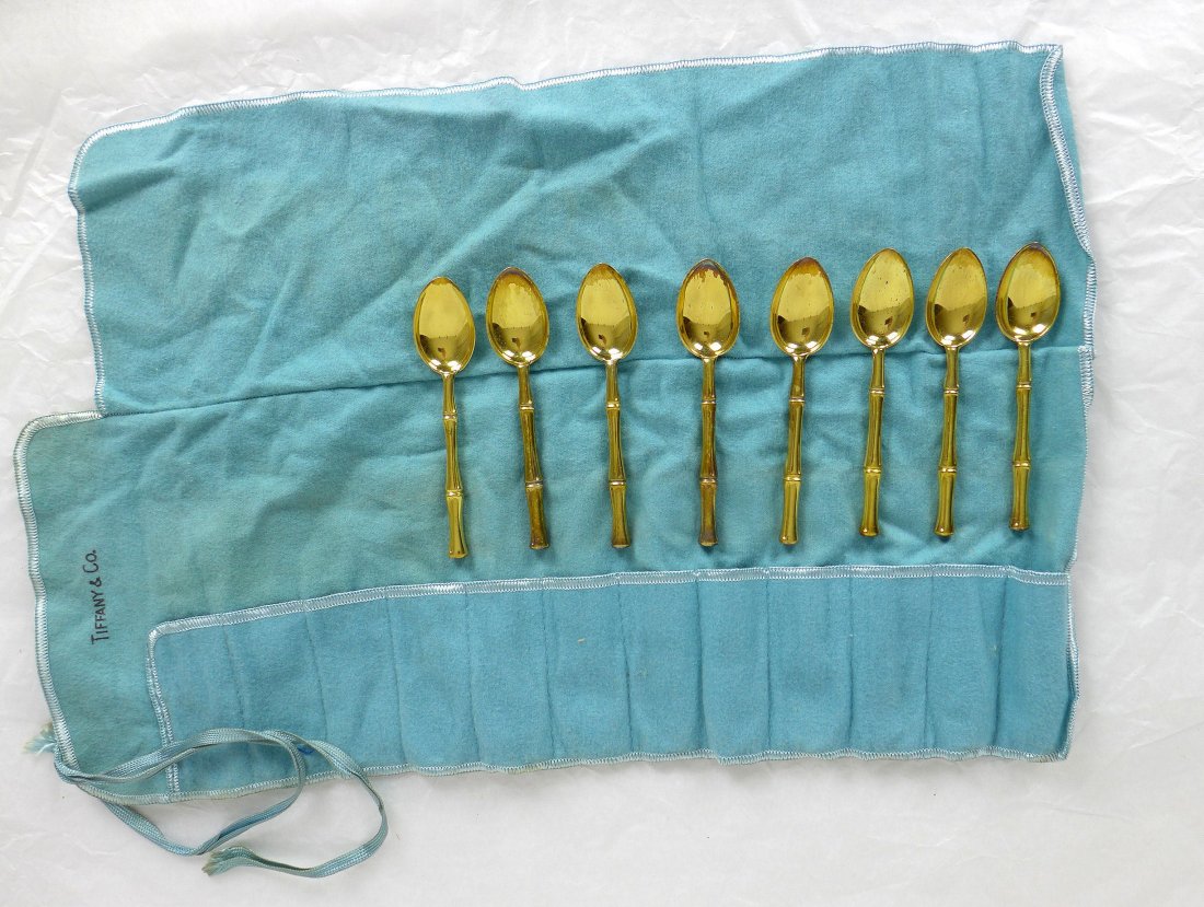 Tiffany & Co Sterling Silver Vermeil Bamboo Spoons (1 of 7)