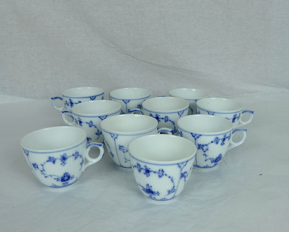Royal Copenhagen Fluted Blue White Demitasse Cups (1 of 6)