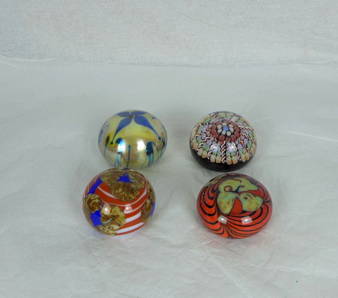 Lot of modern Glass Paperweights (1 of 14)