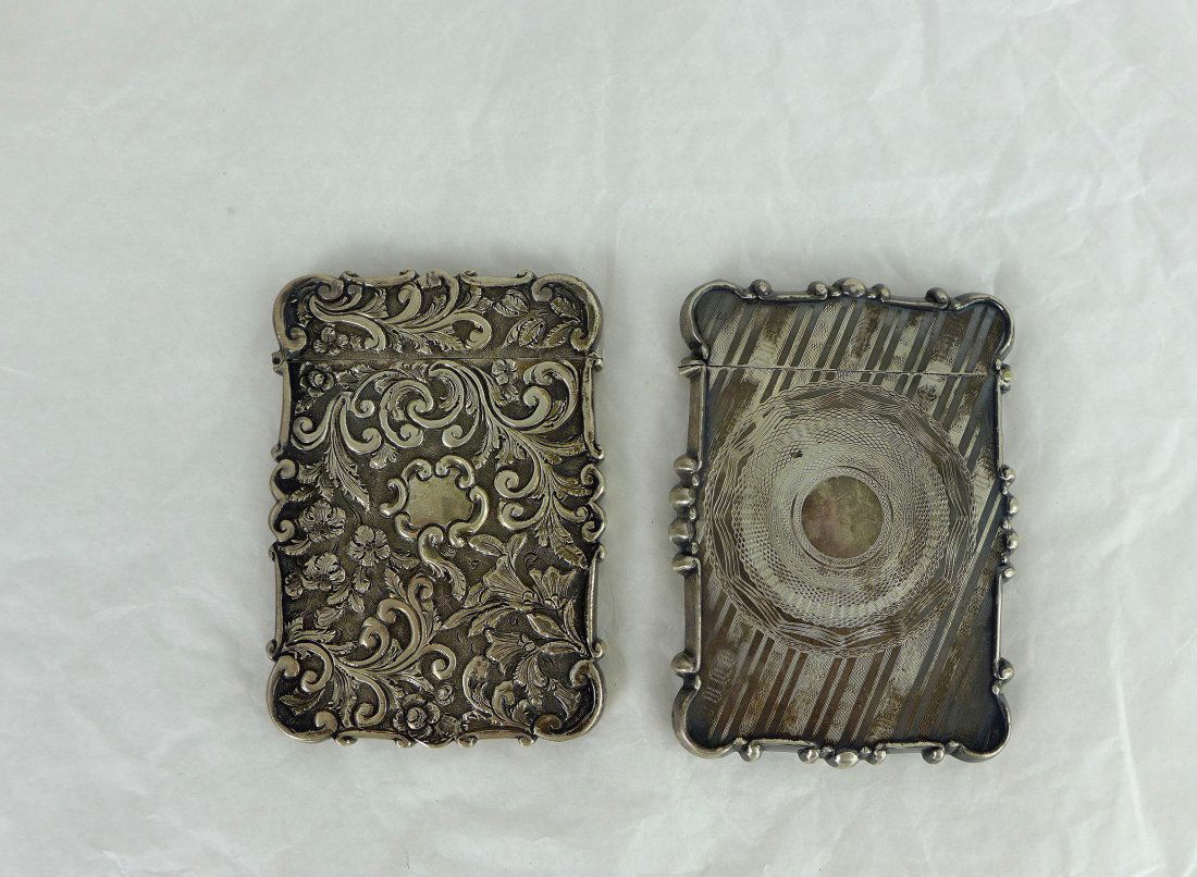 Pair of Sterling Silver Antique Card Cases (1 of 6)
