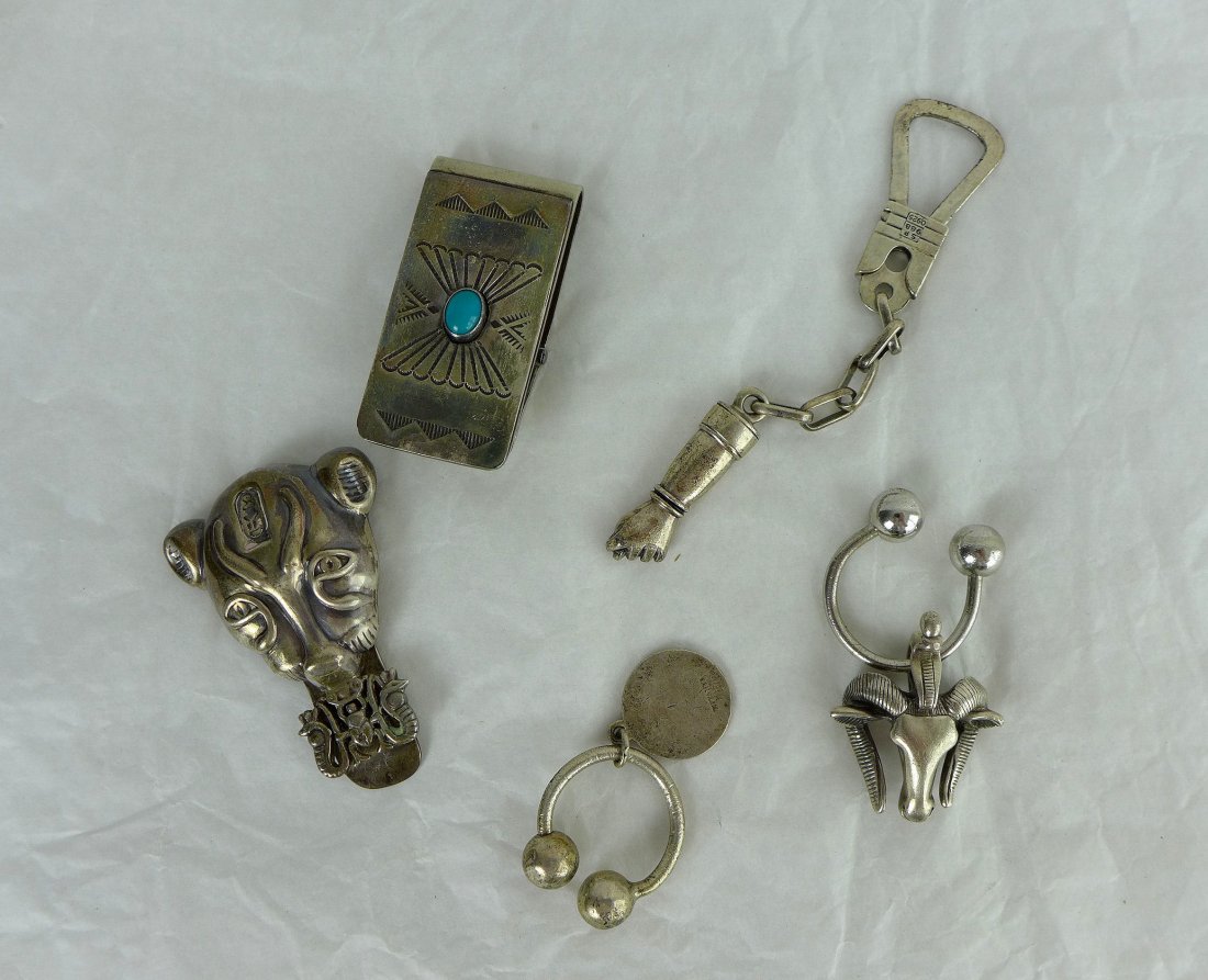 Lot of sterling silver Money Clips and Key Chains (1 of 10)