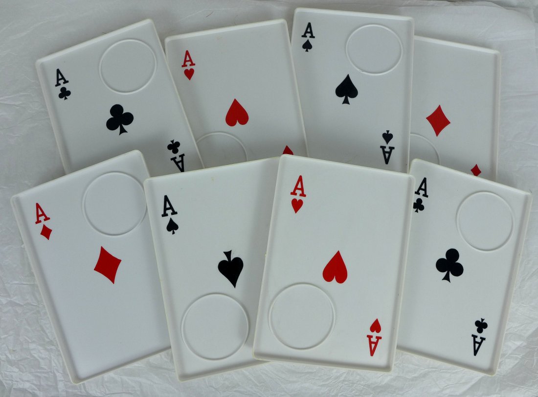 Vintage 1960's Ace Card Deck Snack Trays (1 of 6)