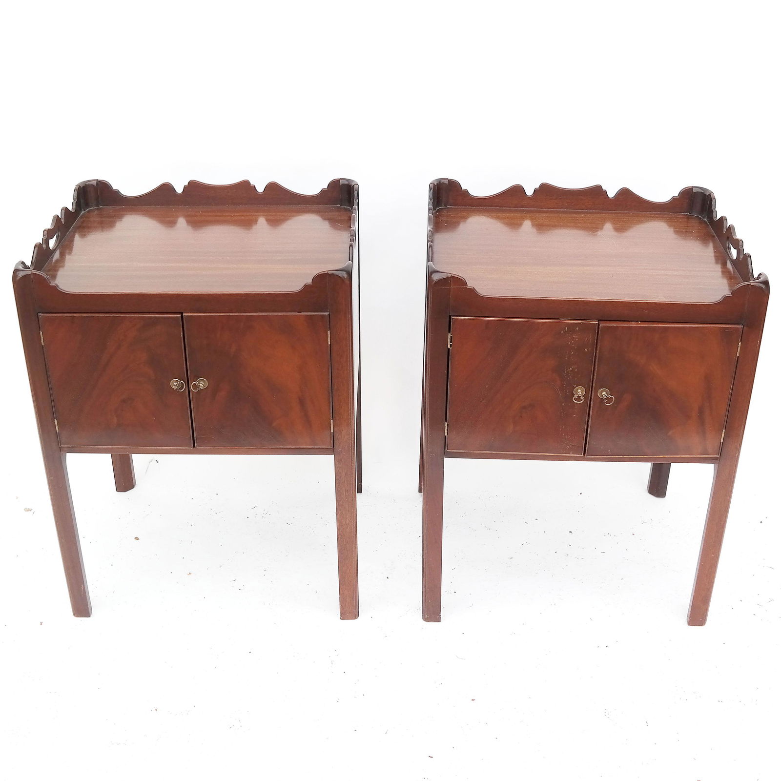 Pair 19th C. Mahogany Butler's Stands (1 of 17)