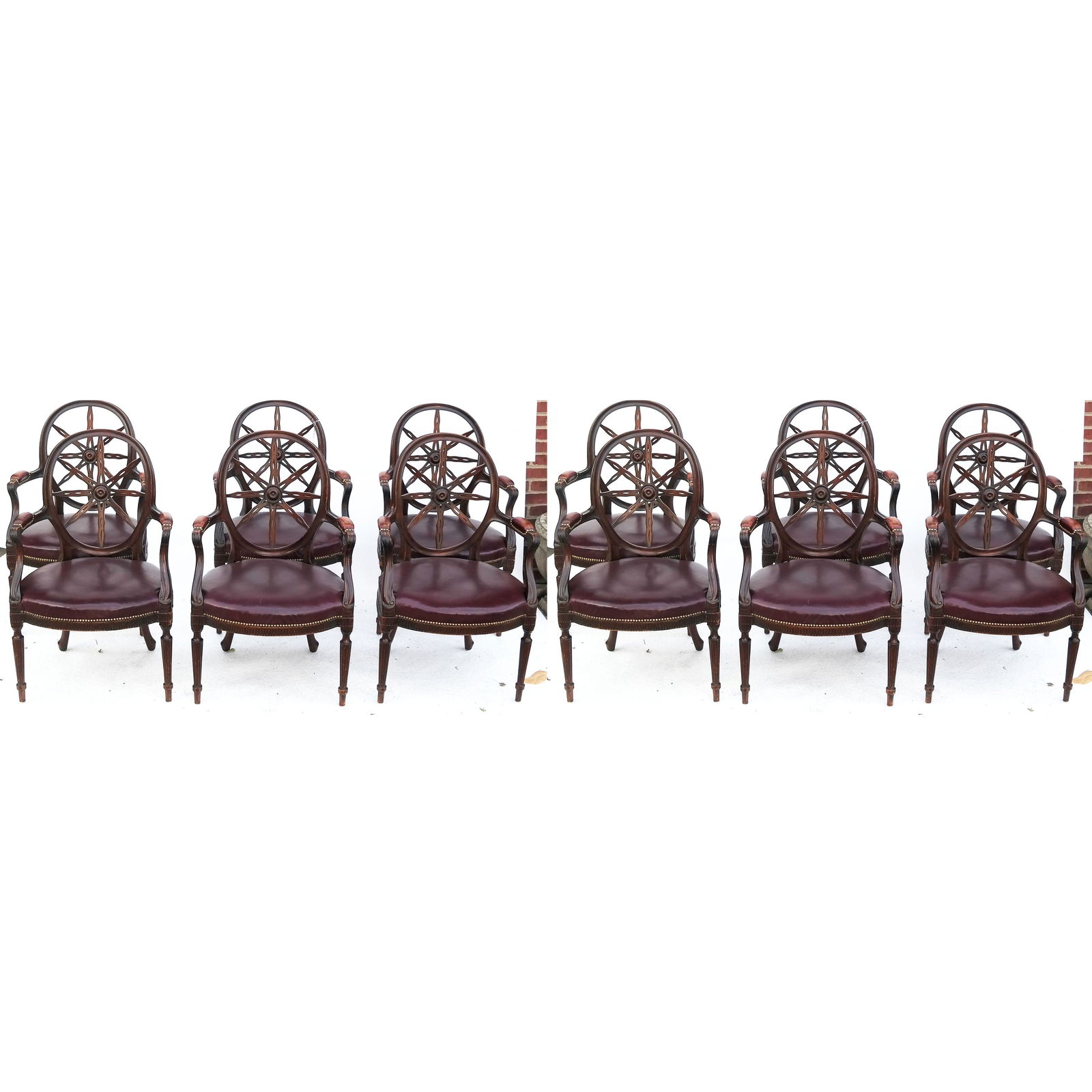 Set of 12 Wheel Back Dining Chairs (1 of 9)
