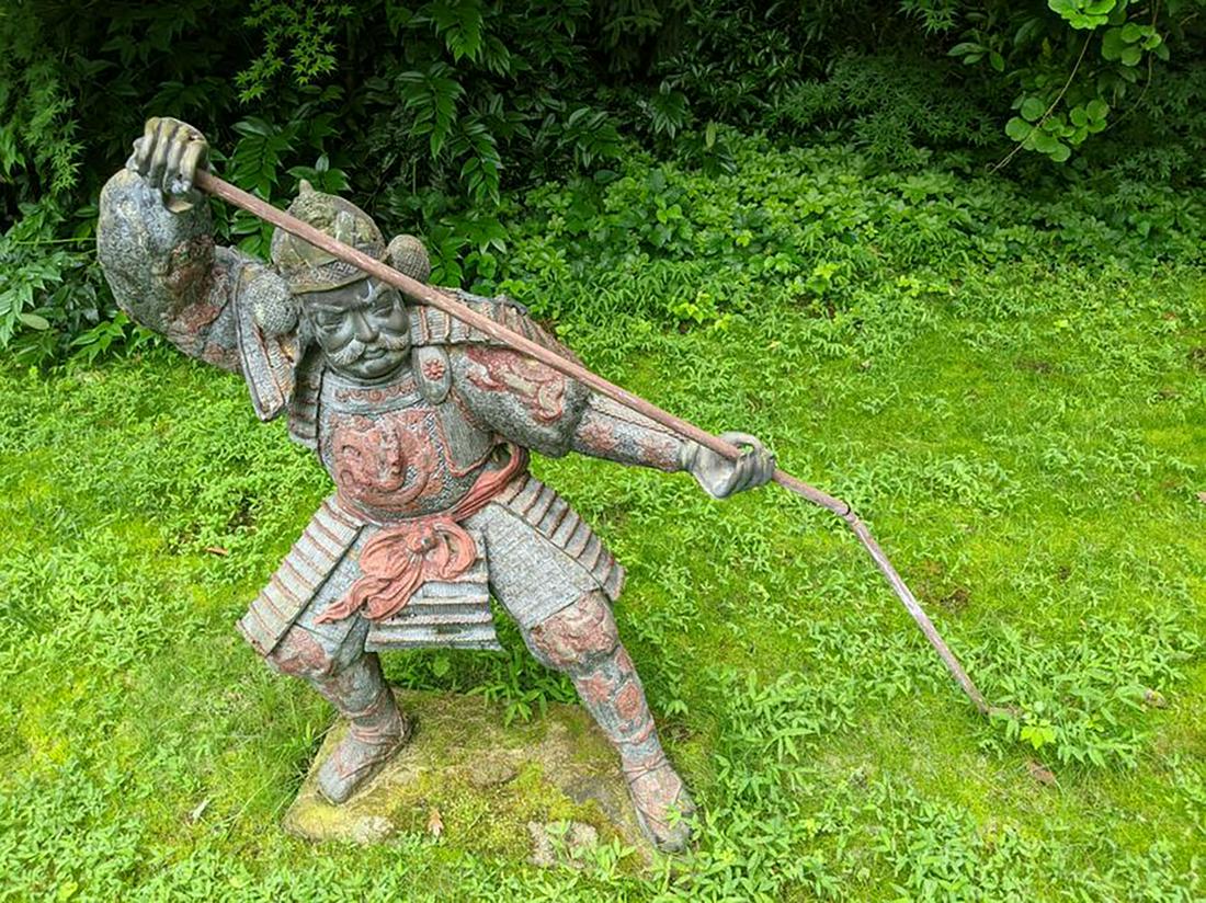 Asian Bronze Outdoor Samurai Warrior Sculpture (1 of 10)