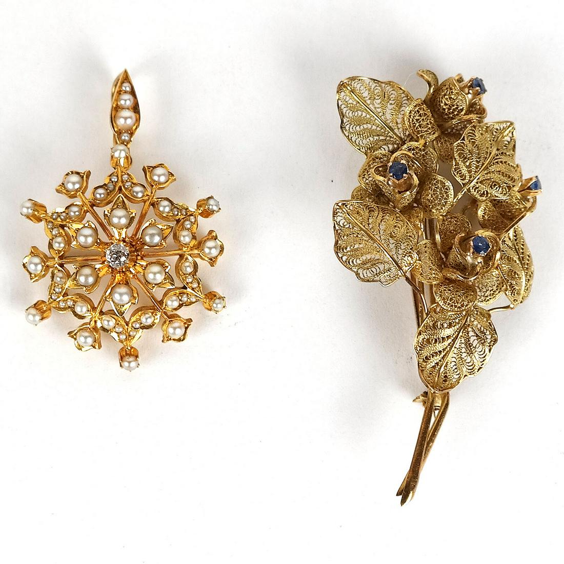 Two 18K Gold Pins (1 of 3)