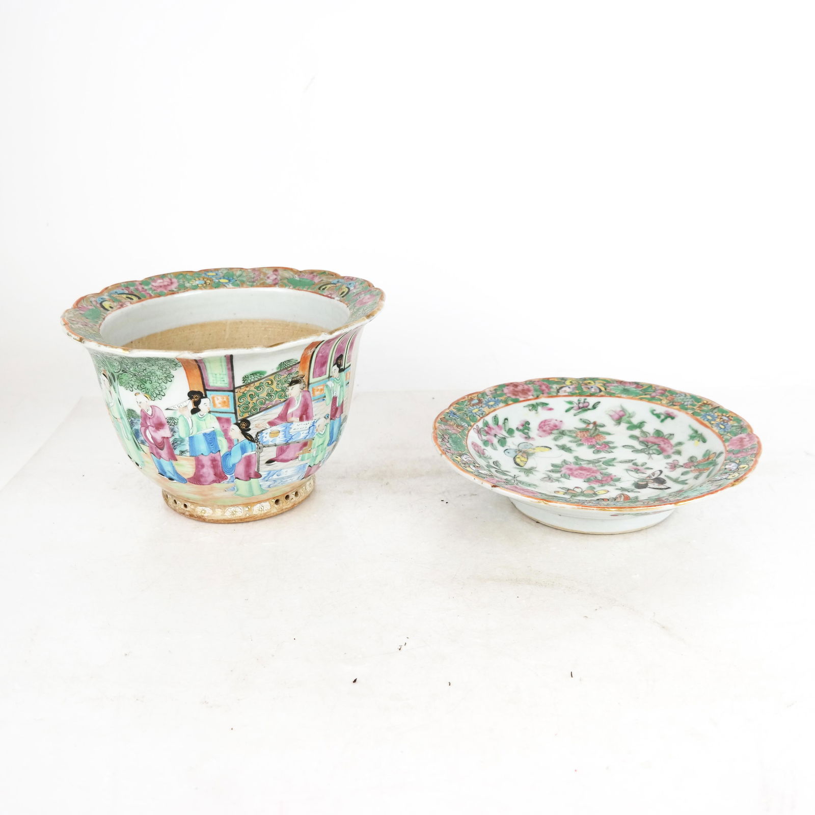 18th-19th C. Chinese Flower Pot and Underplate (1 of 11)
