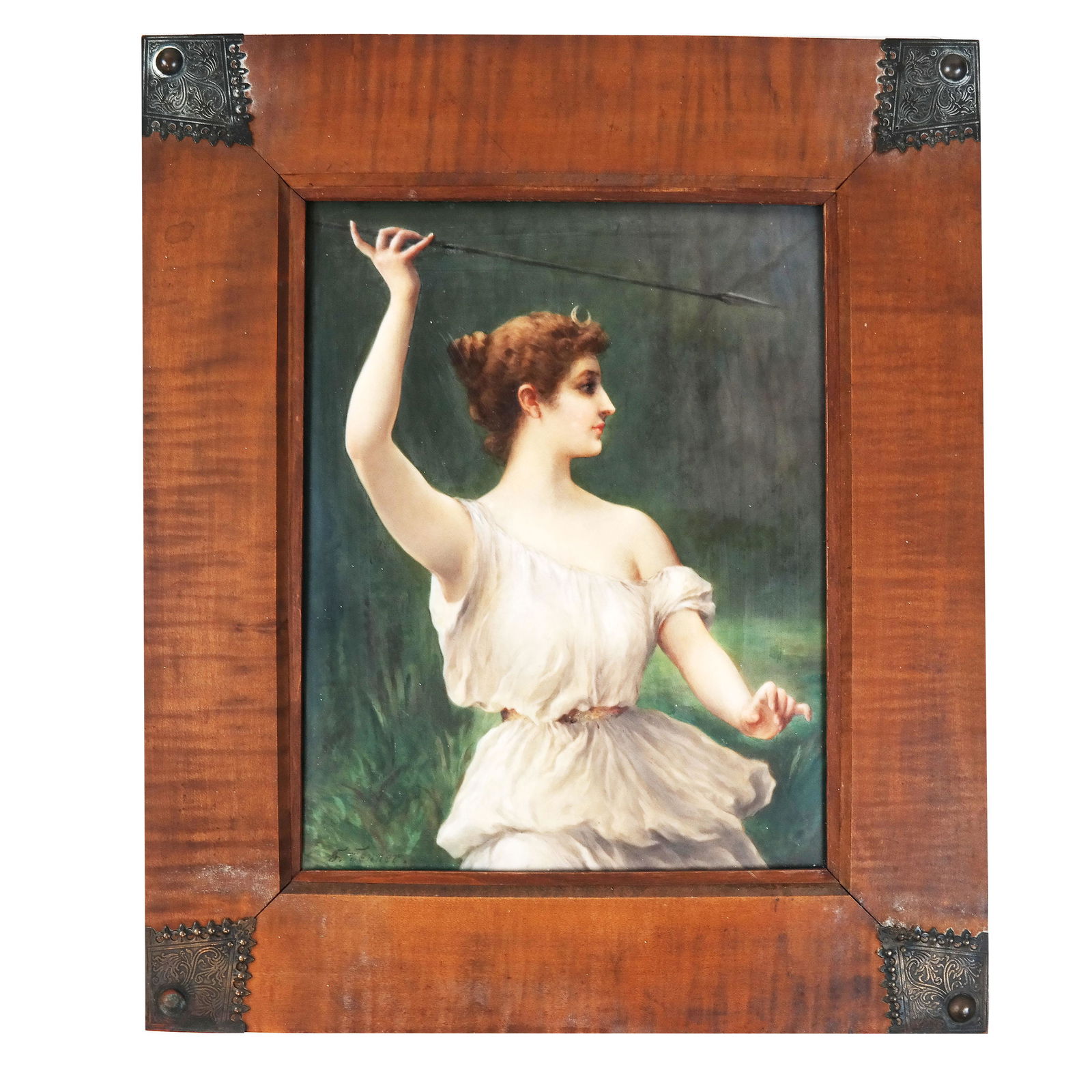 KPM Porcelain Portrait Plaque "Diana" by F. Fenner (1 of 6)