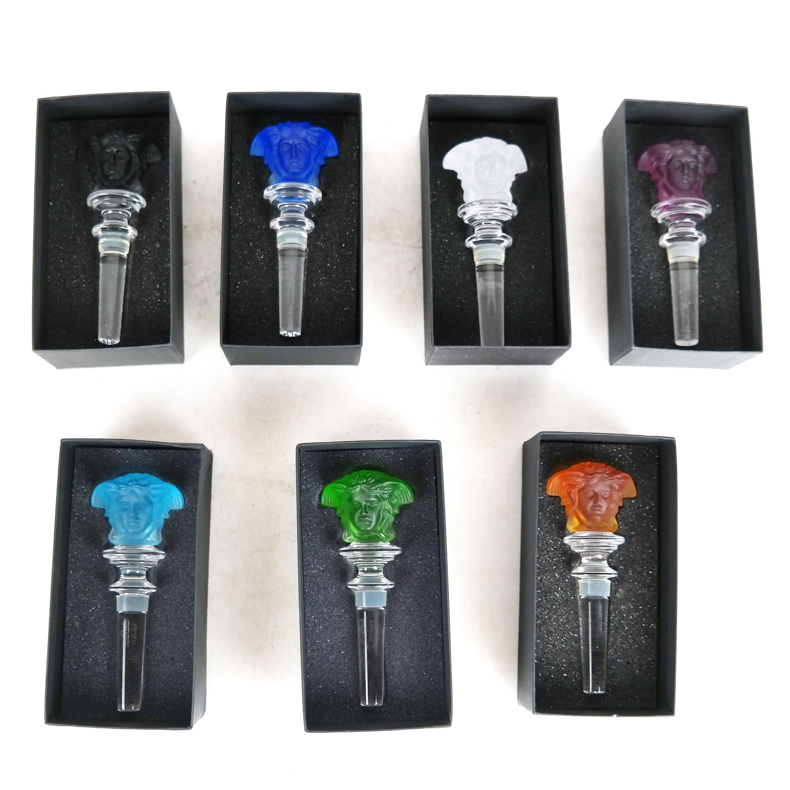 Seven Versace Rosenthal Crystal Stoppers (1 of 11)