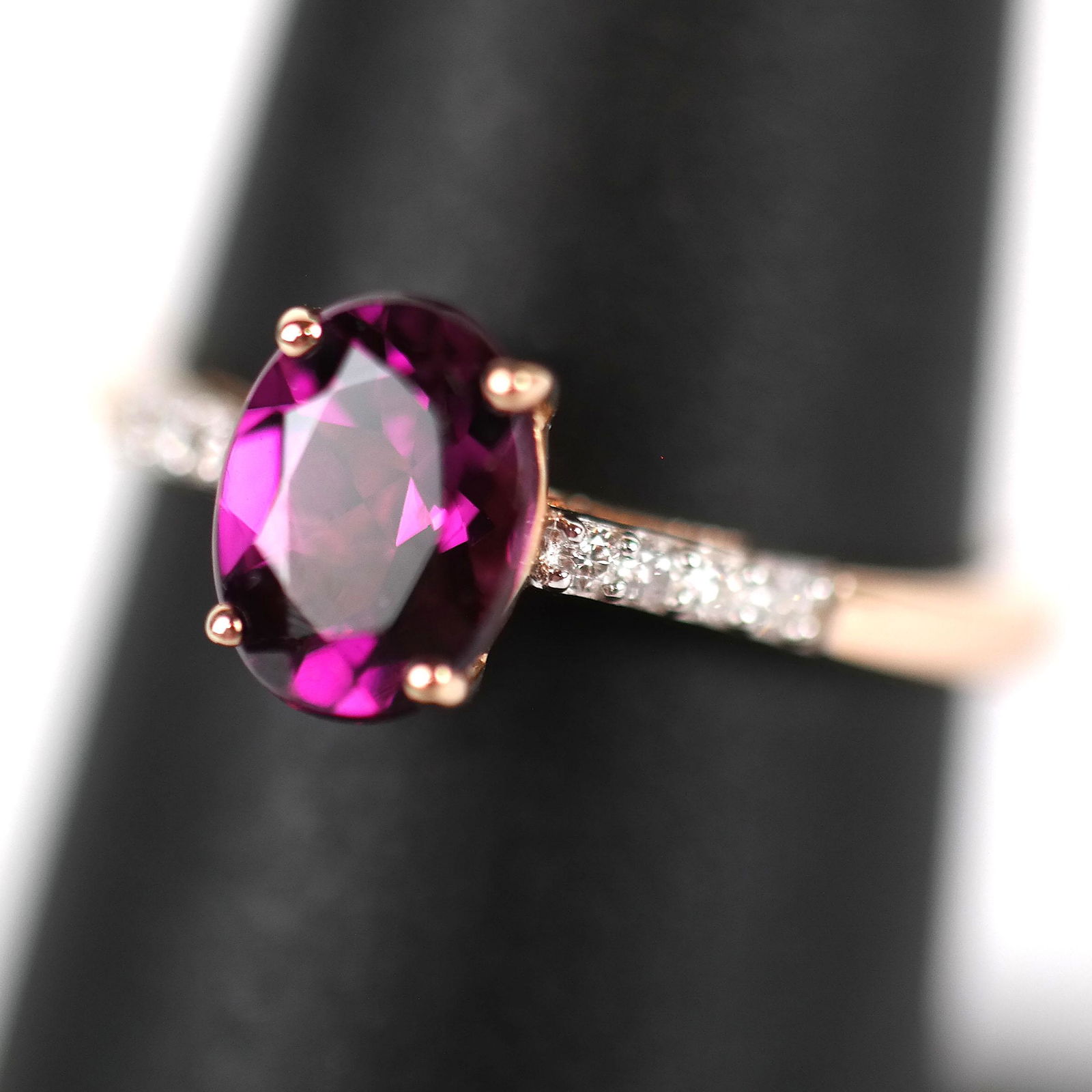 Purple Garnet & Diamond Ring (1 of 10)