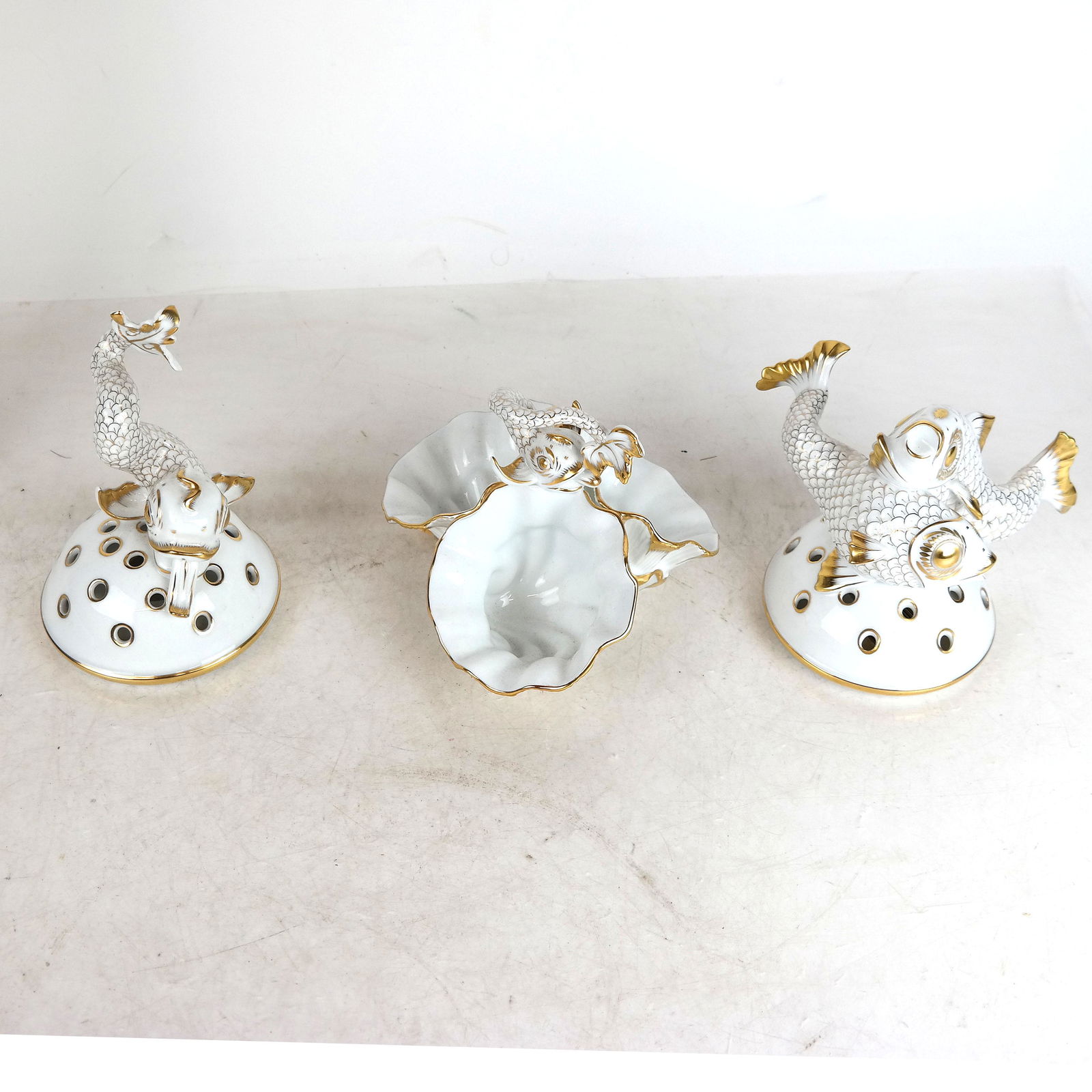 3 Fish-Theme Herend Porcelain Articles (1 of 10)