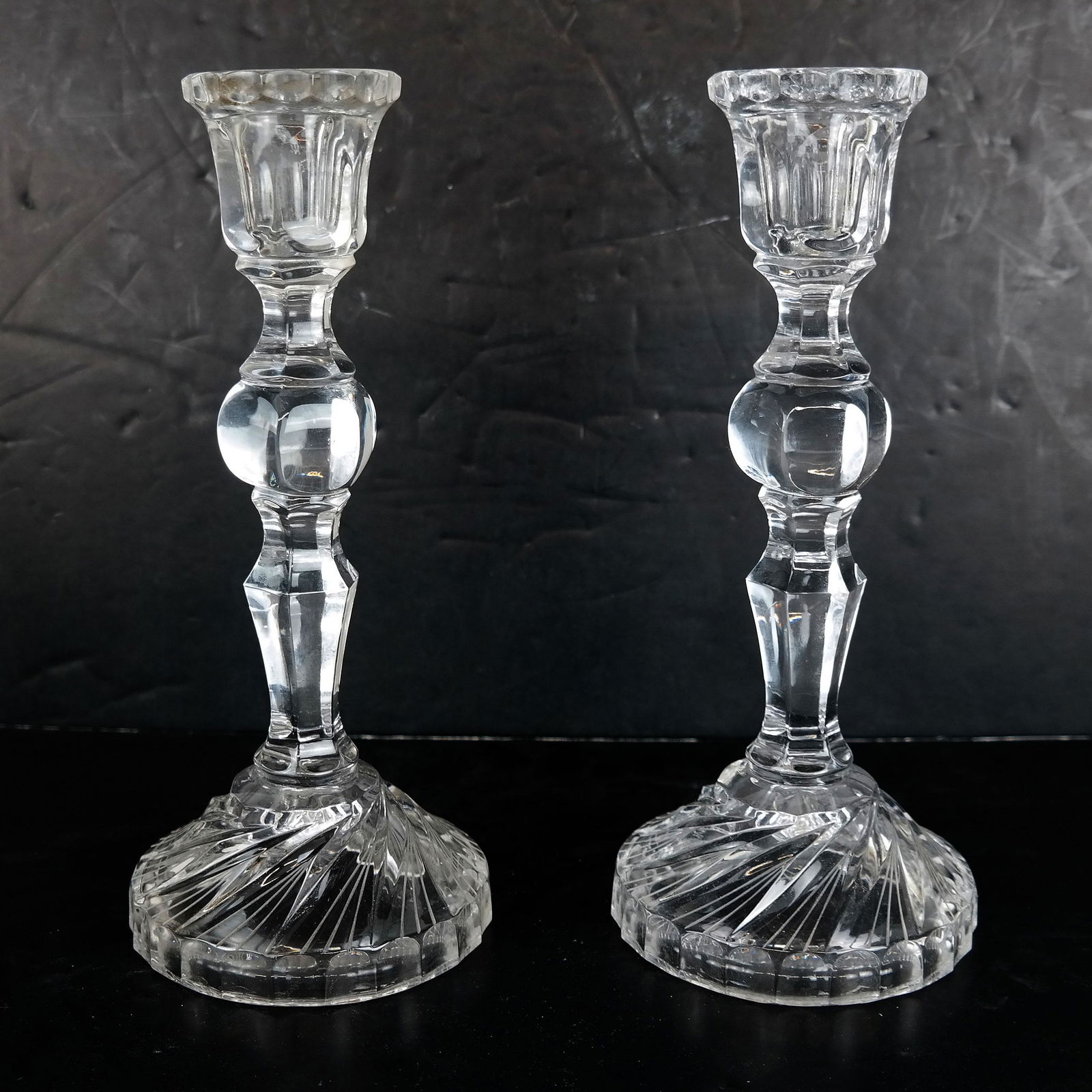 Pair American Pressed Glass Candlesticks (1 of 6)