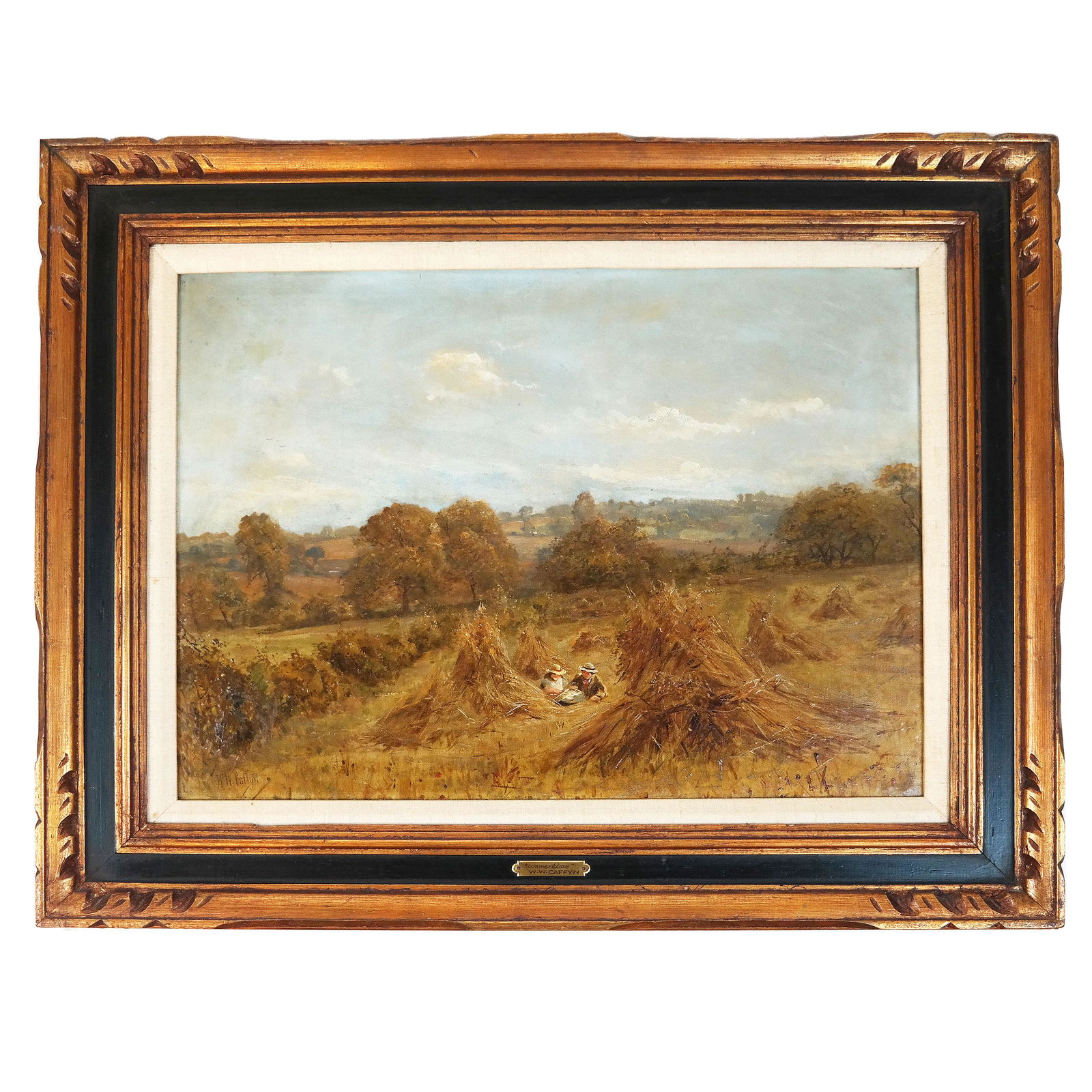 W.W. CAFFYN: Figures on a Field - Oil Painting (1 of 7)