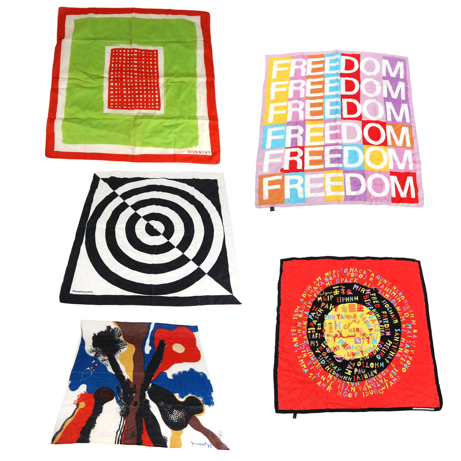 Lot of 5 Designer Scarves (1 of 13)