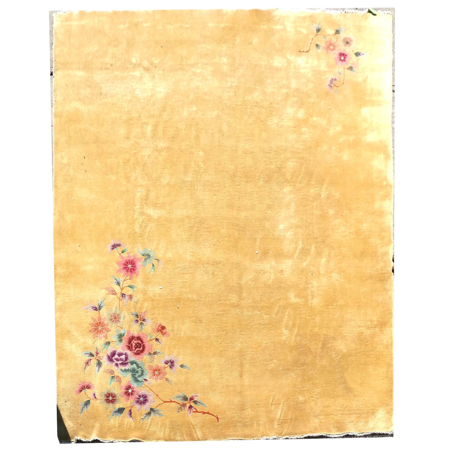Chinese Nichols Gold Ground & Floral Rug (1 of 10)