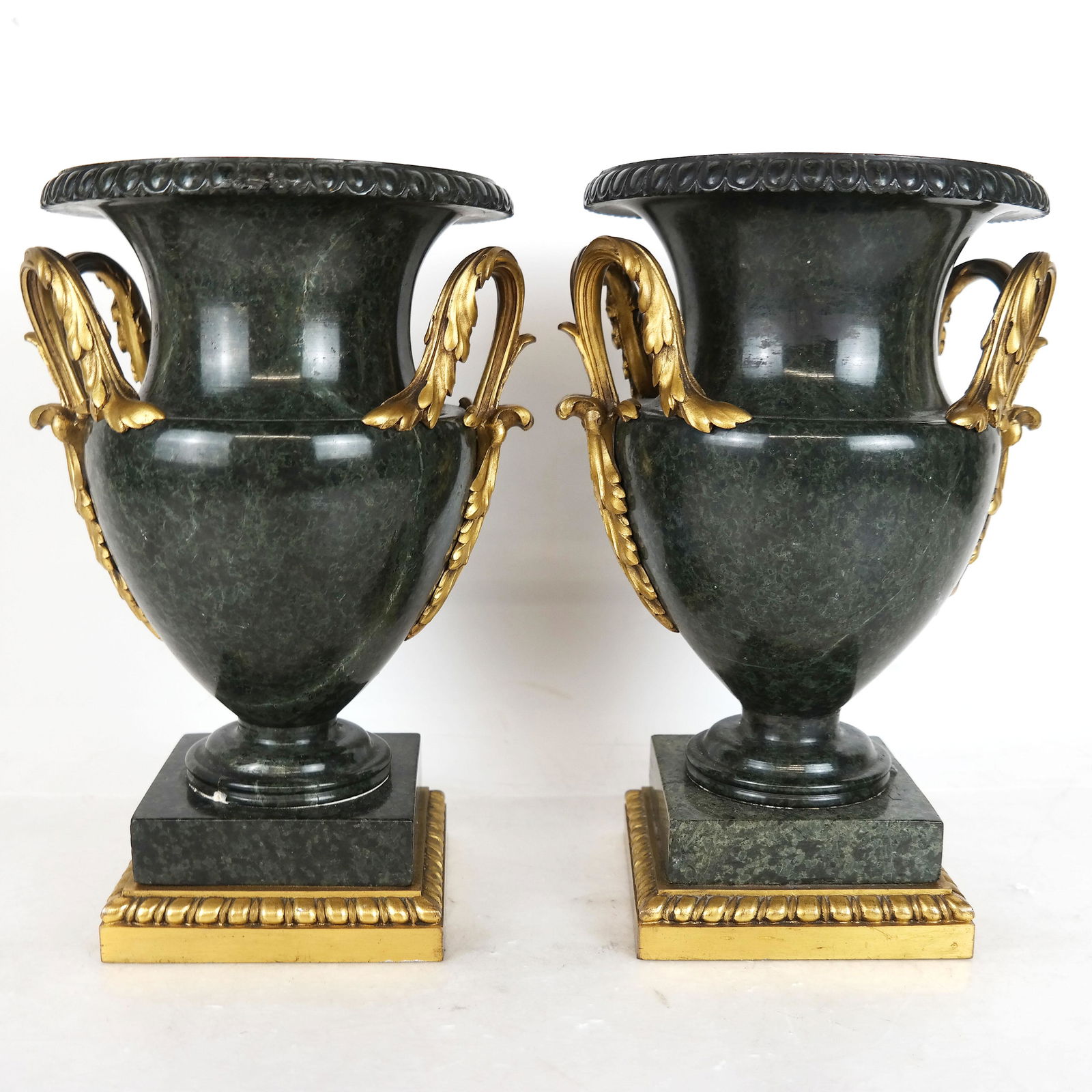 Pair of Russian Bronze Mounted Porphyry Urns (1 of 9)