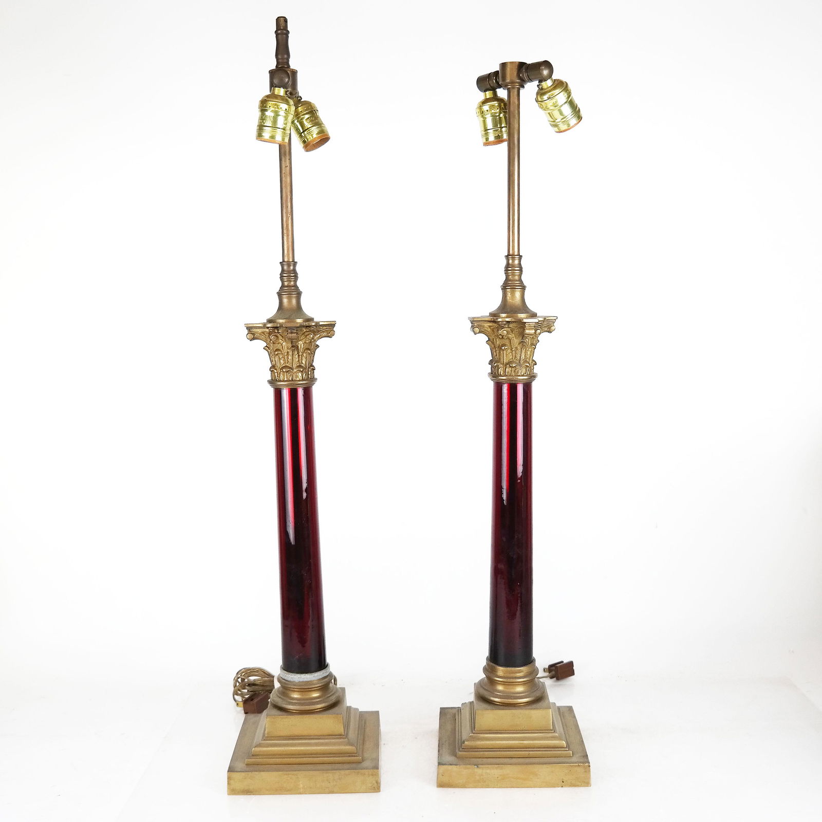Pair Empire-Style Column Lamps (1 of 7)