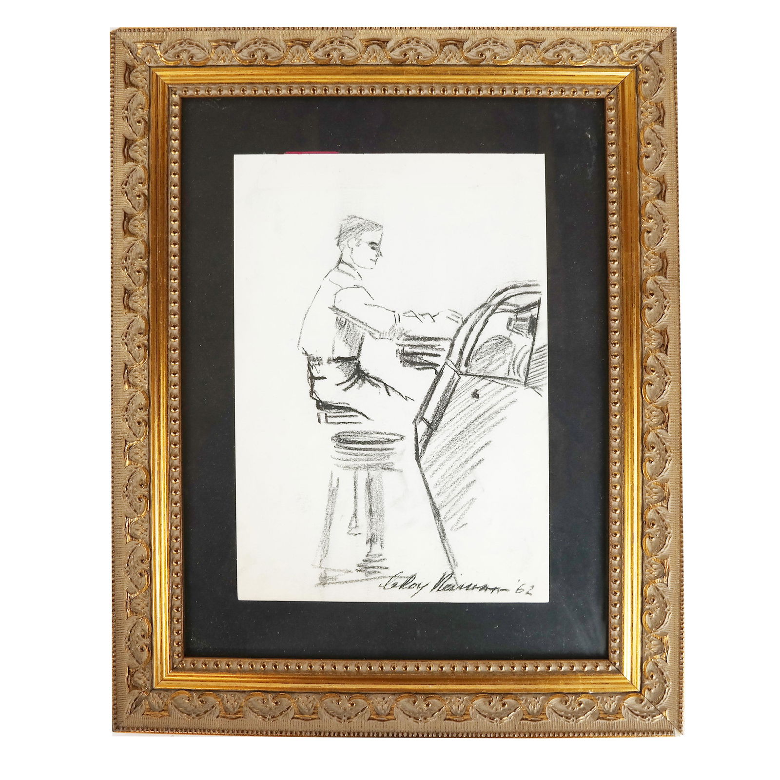 Leroy NEIMAN: Sketch of Young Man (1 of 6)