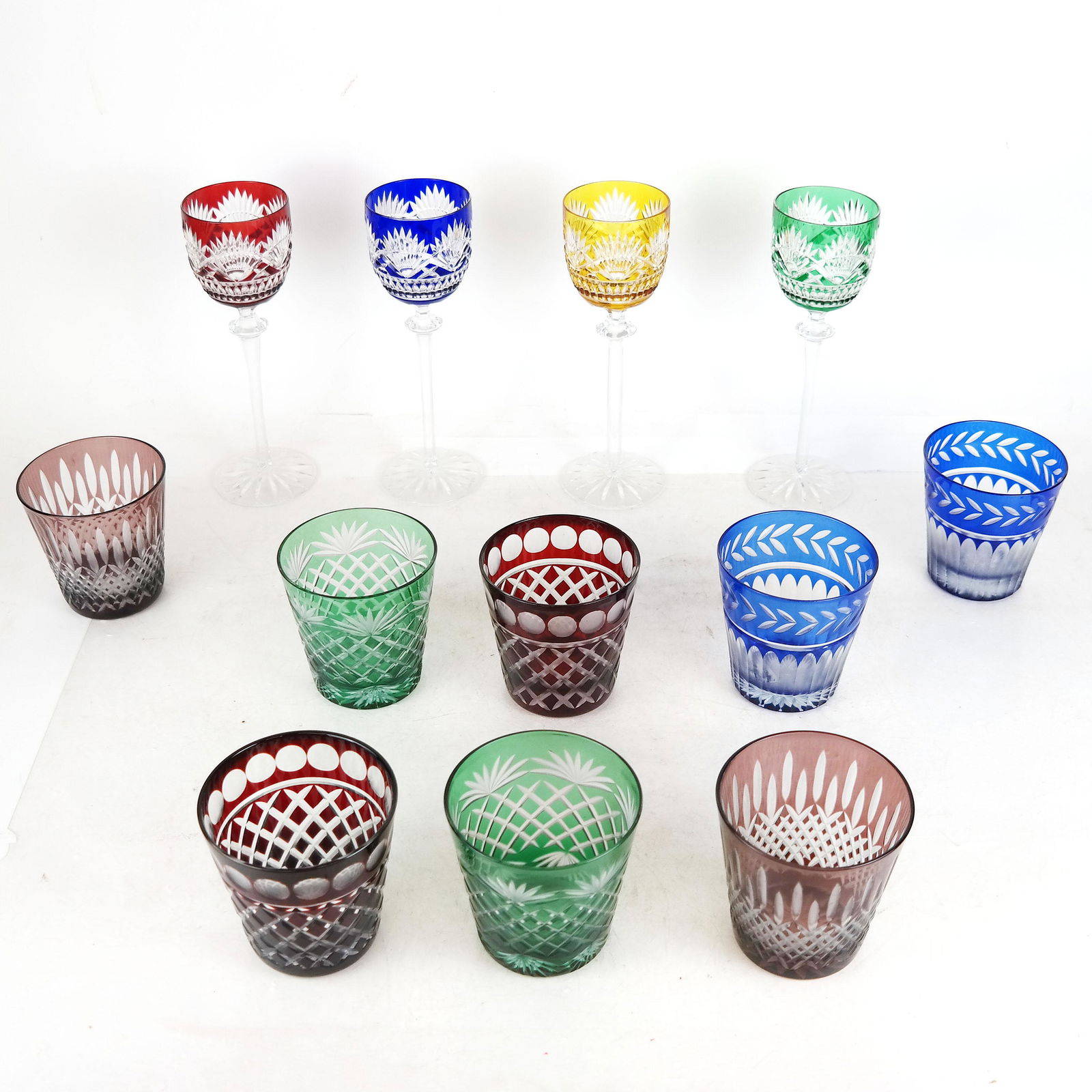 Twelve Colored Crystal Glasses (1 of 9)