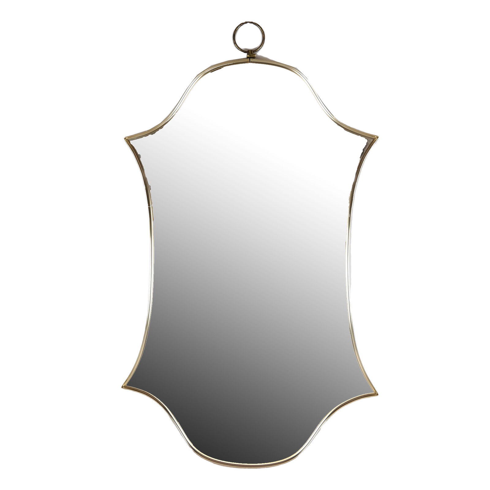 Modern Brass Shield Form Mirror (1 of 5)