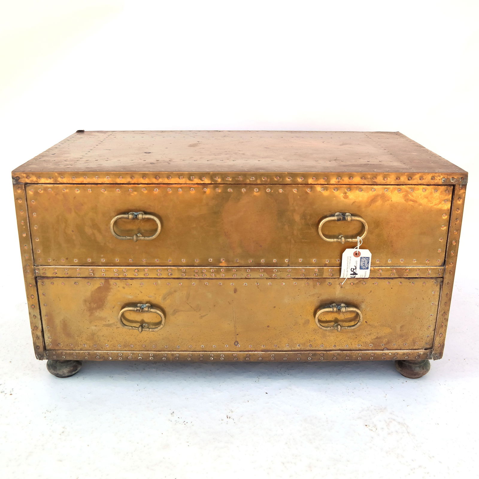 Brass Rivet Design Low Chest (1 of 7)