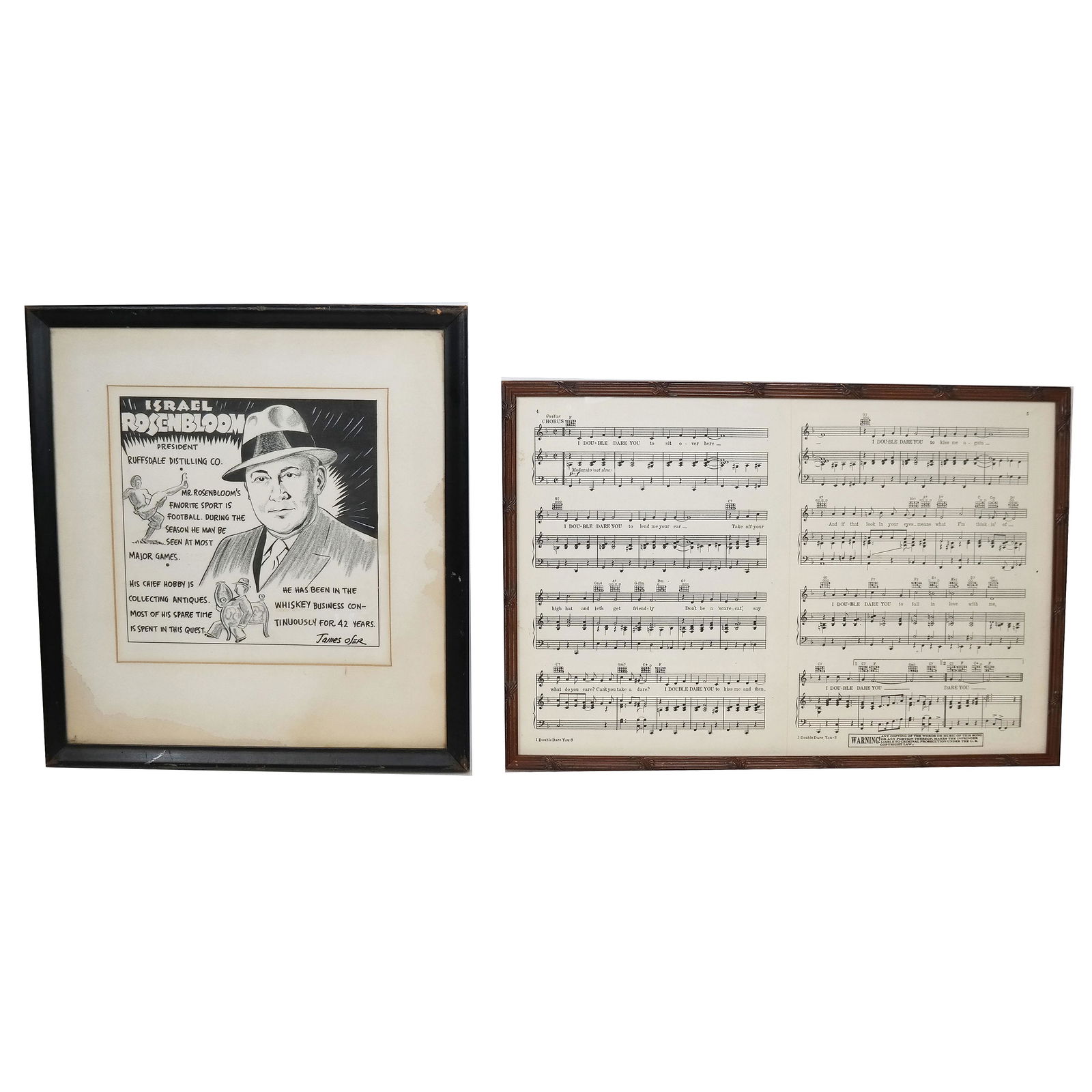 Vintage Print & Framed Sheet Music (1 of 9)